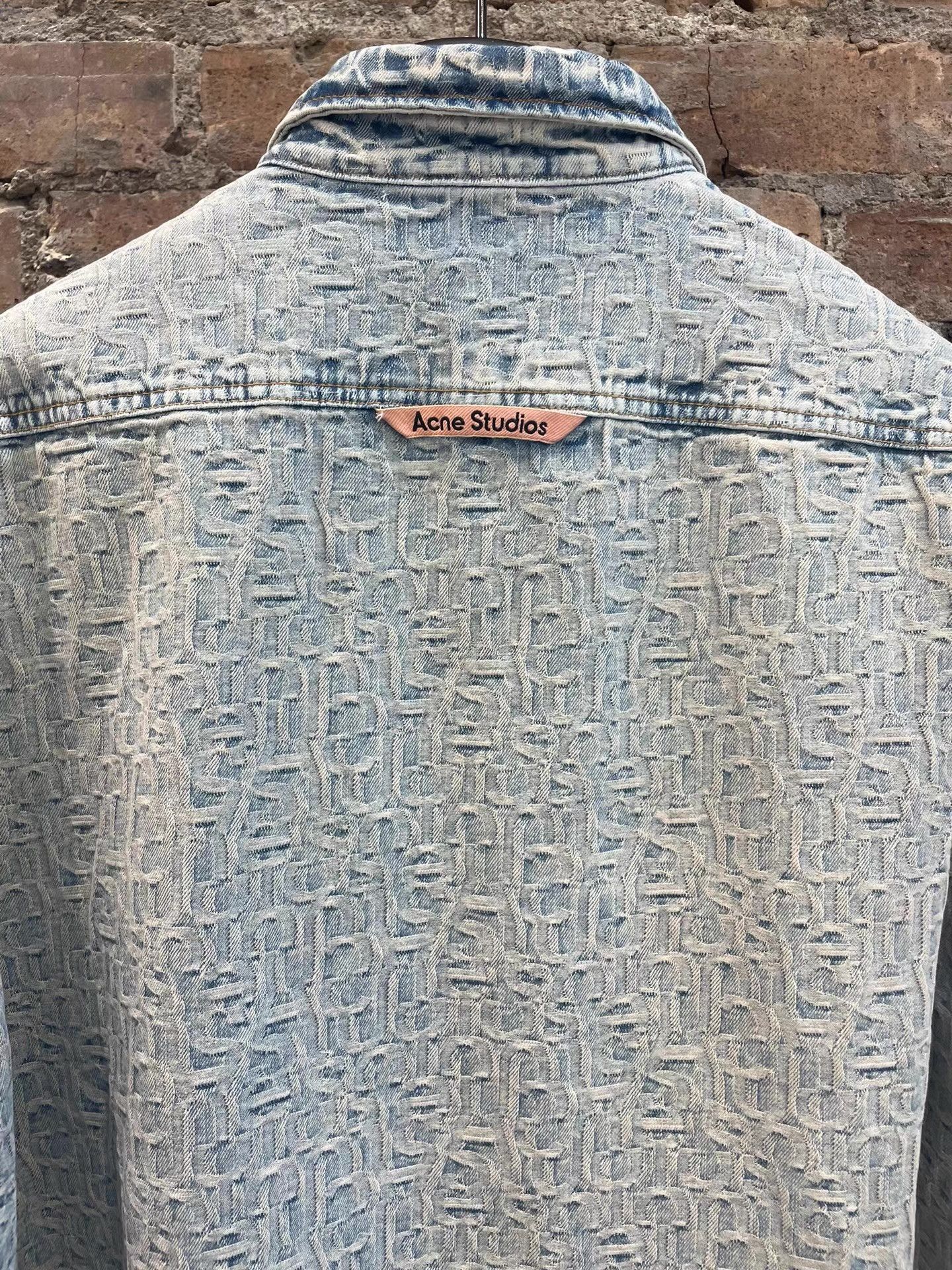 Acne Studios PIECES Auckland Washed Monogram Denim Shirt Jacket. Ｑ25 Size US M / EU 48-50 / 2 - 5 Thumbnail