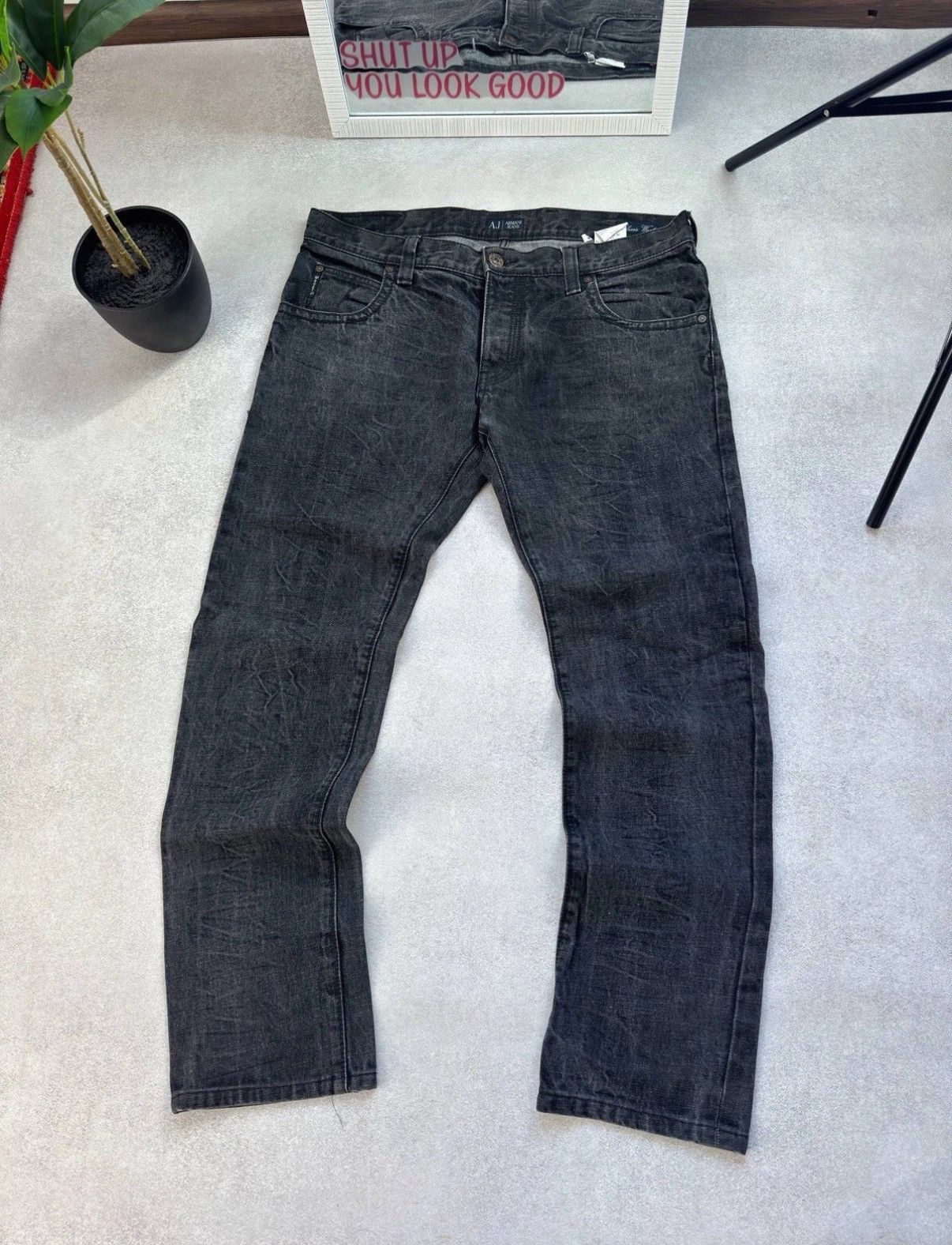 Armani Armani Jeans Vintage Metal Logo Y2K Jeans Gray Pants Men’s Size US 36 / EU 52 - 5 Thumbnail