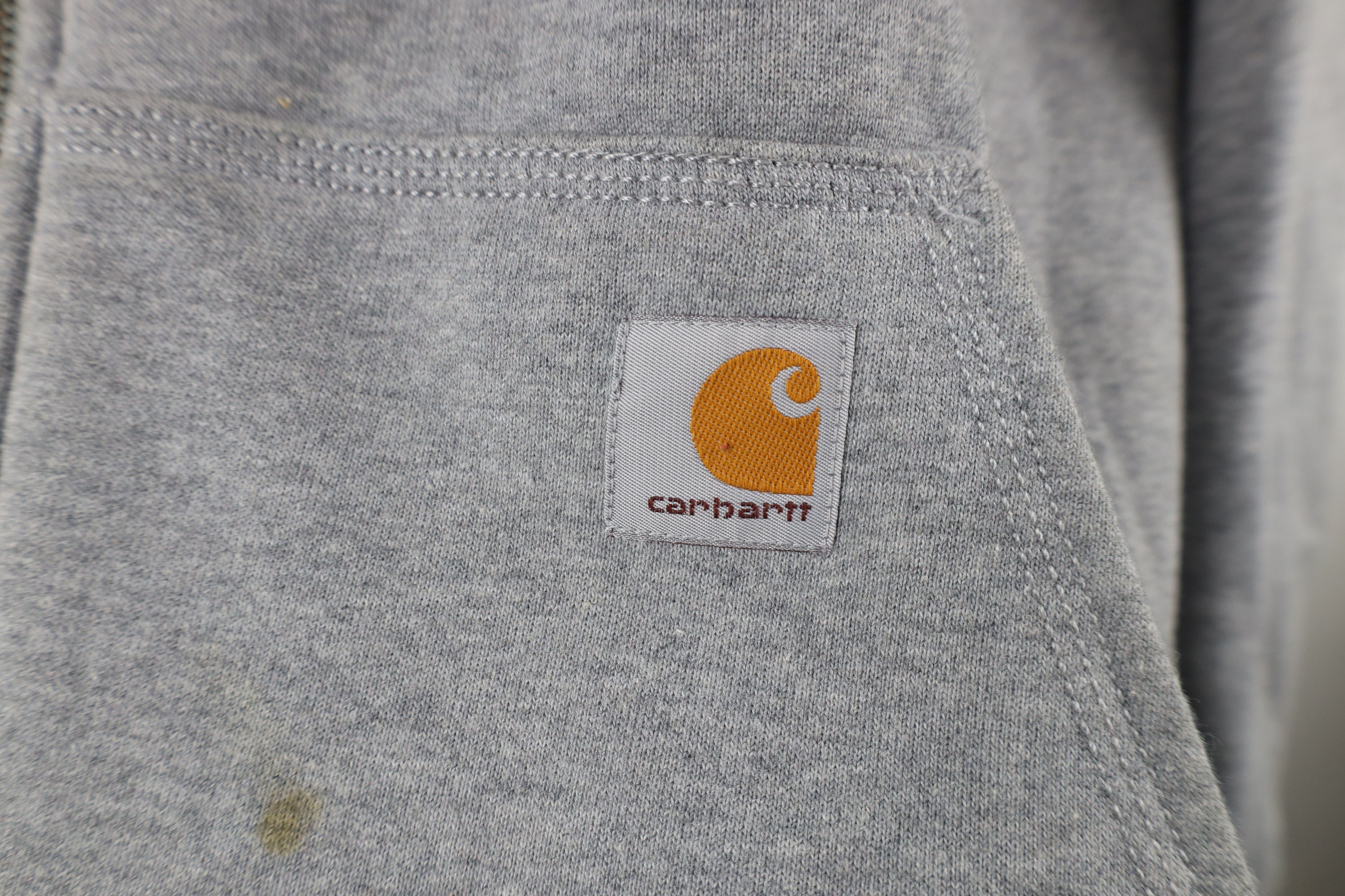 Carhartt × Vintage Vintage Y2K Carhartt Fleece Lined Hoodie Sweatshirt Jacket Size US XL / EU 56 / 4 - 4 Thumbnail