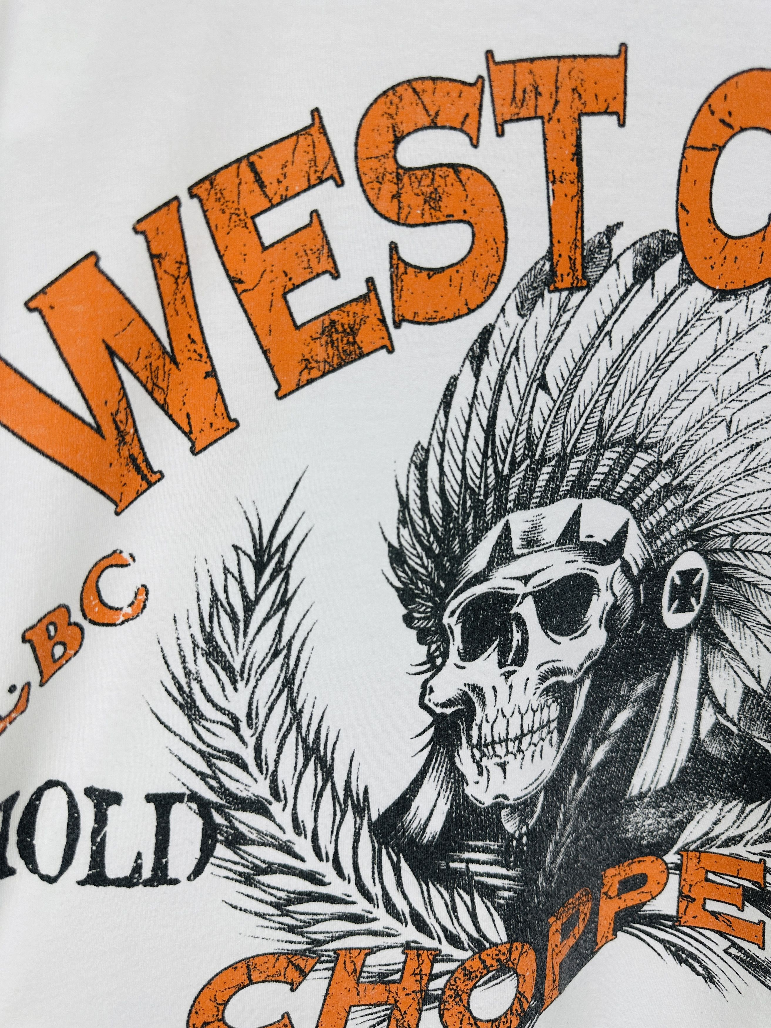 West Coast Choppers Vintage West Coast Choppers Skull Graphic T Shirt Tee Size US L / EU 52-54 / 3 - 9 Thumbnail