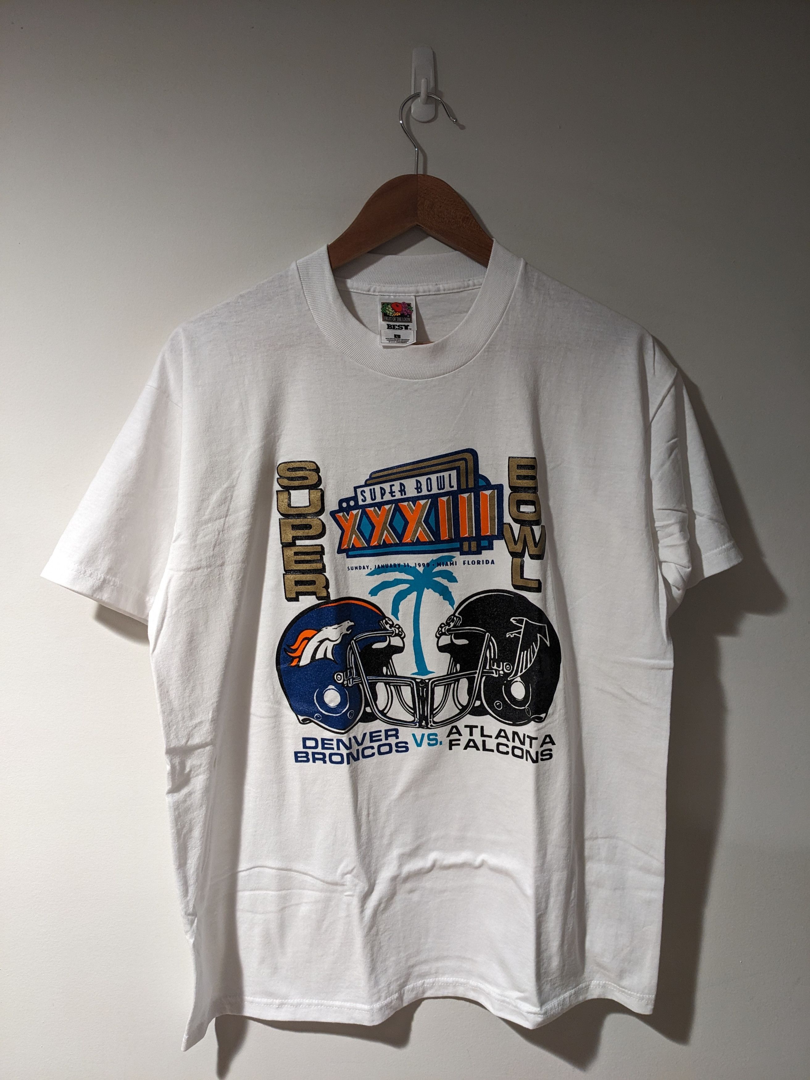 NFL × Vintage Vintage 1999 Denver Broncos vs Atlanta Falcons T-Shirt Size US L / EU 52-54 / 3 - 1 Thumbnail