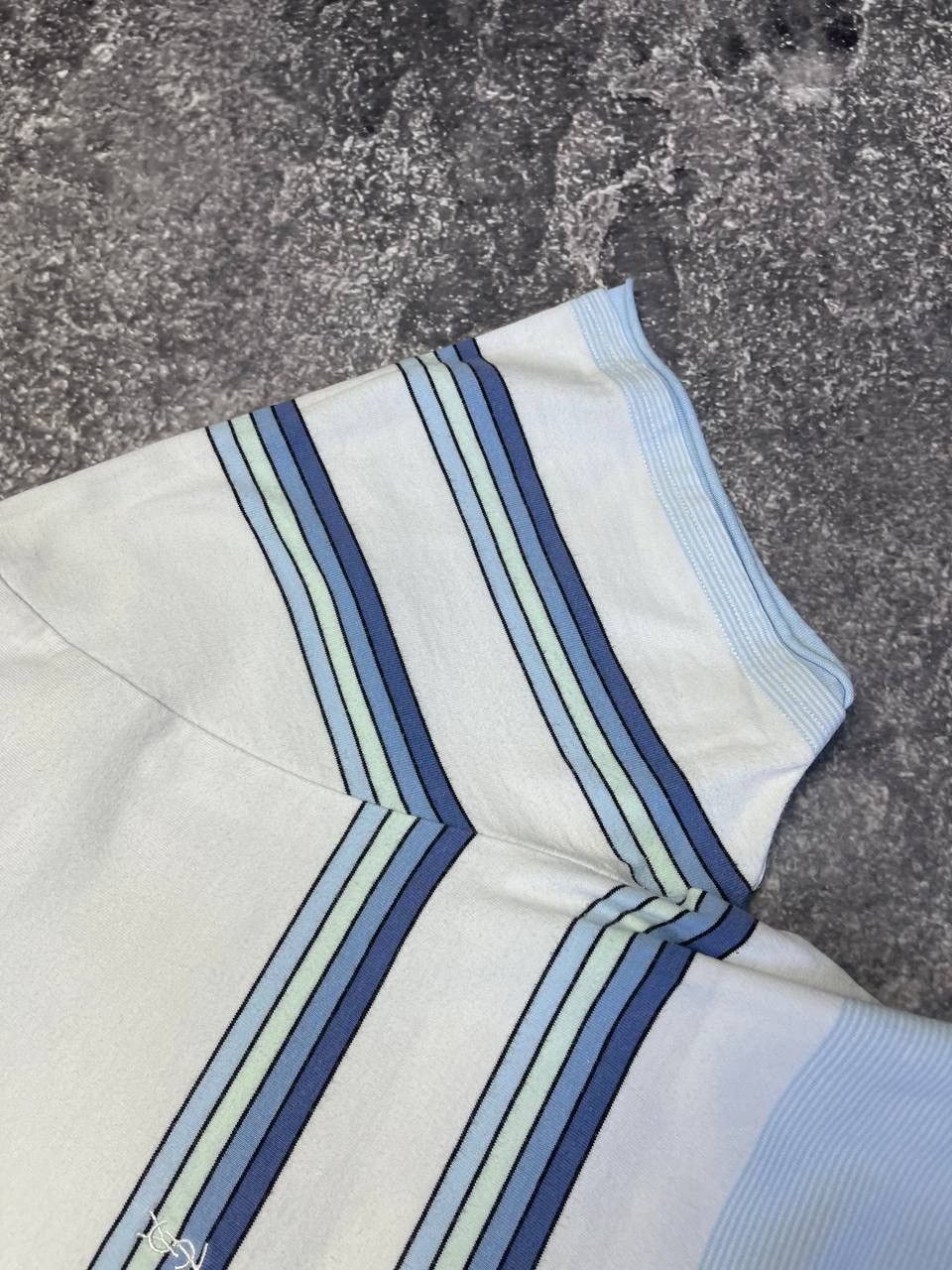 Yves Saint Laurent Yves Saint Laurent Pour Homme Striped Tee Size US XXL / EU 58 / 5 - 8 Thumbnail