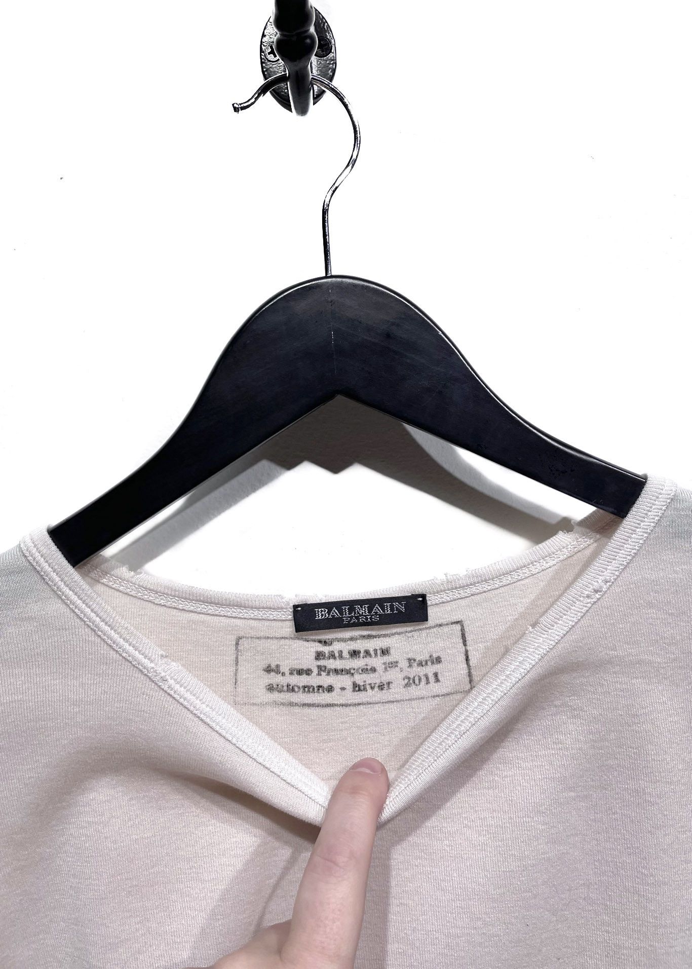 Balmain Balmain Light Pink Distressed Jersey T-shirt Size US S / EU 44-46 / 1 - 3 Thumbnail