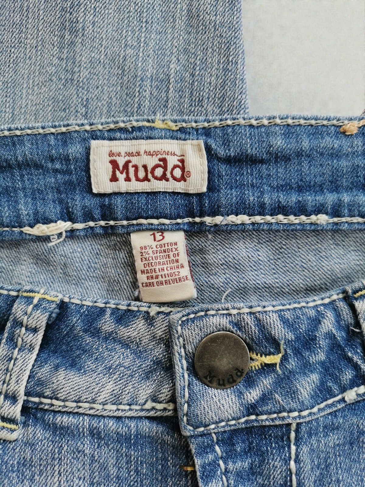 Le Grande Bleu (L.G.B.) Mudd Bootcut Flared Distressed Women Jeans LGB Size 33" - 8 Thumbnail