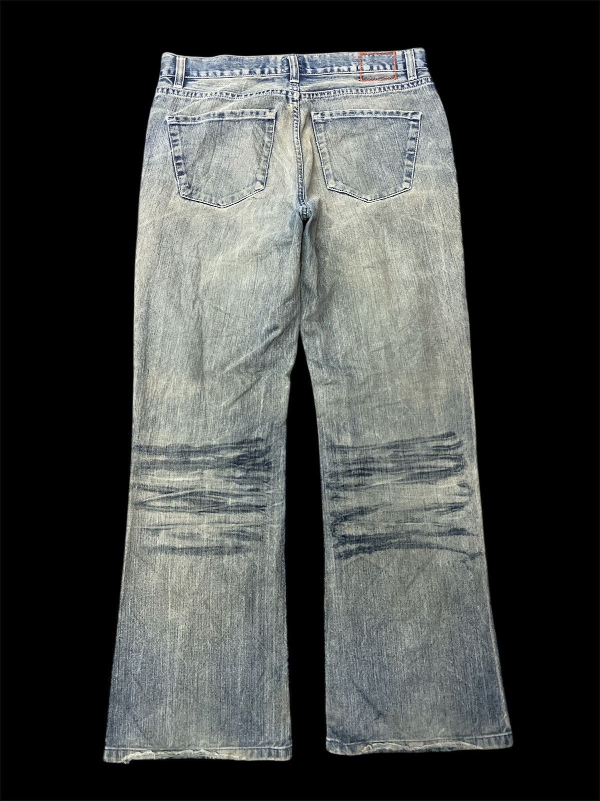 Hugo Boss × Jean FLARED‼️FADED HUGO BOS DISTRESSED DENIM PANT Size US 30 / EU 46 - 6 Thumbnail