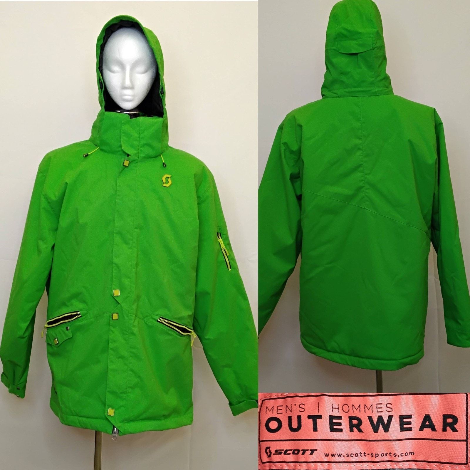 Other Scott Ski Jacket Men's XL Green Hooded Full Zip Waterproof Size US XL / EU 56 / 4 - 1 Thumbnail