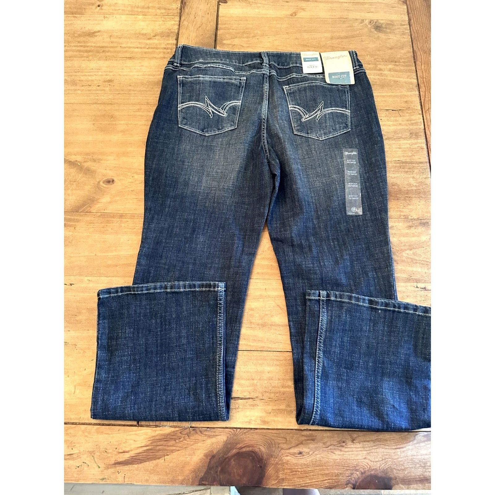 Wrangler Wrangler Jeans Womens 15/16x32 Blue NEW Bootcut Denim Ladies New With Tags Jeans Size 36" / US 14 / IT 50 - 8 Thumbnail