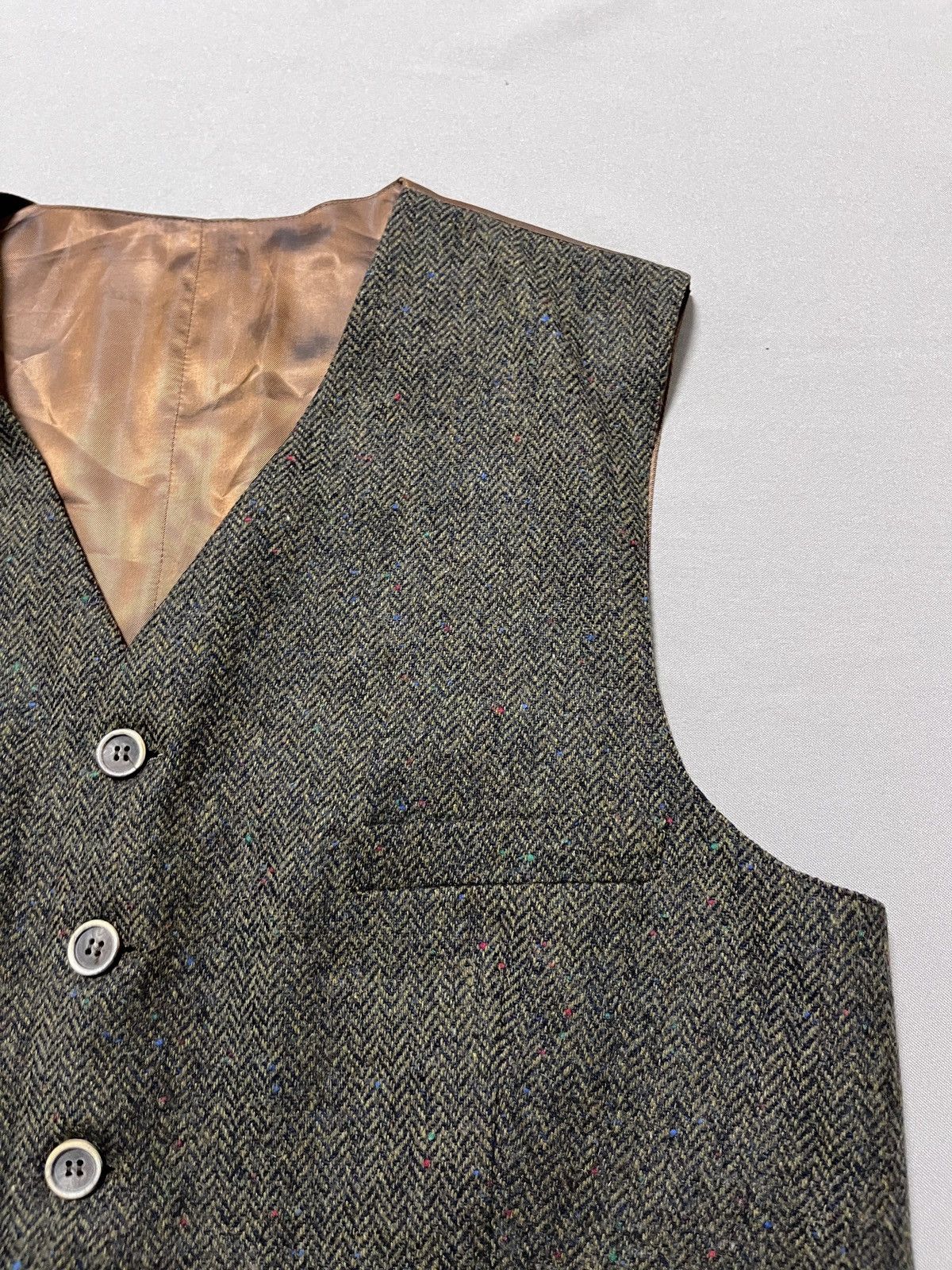 Vintage Heritage Vintage Green Tweed Wool Formal Suit Vest Size 52L - 4 Thumbnail