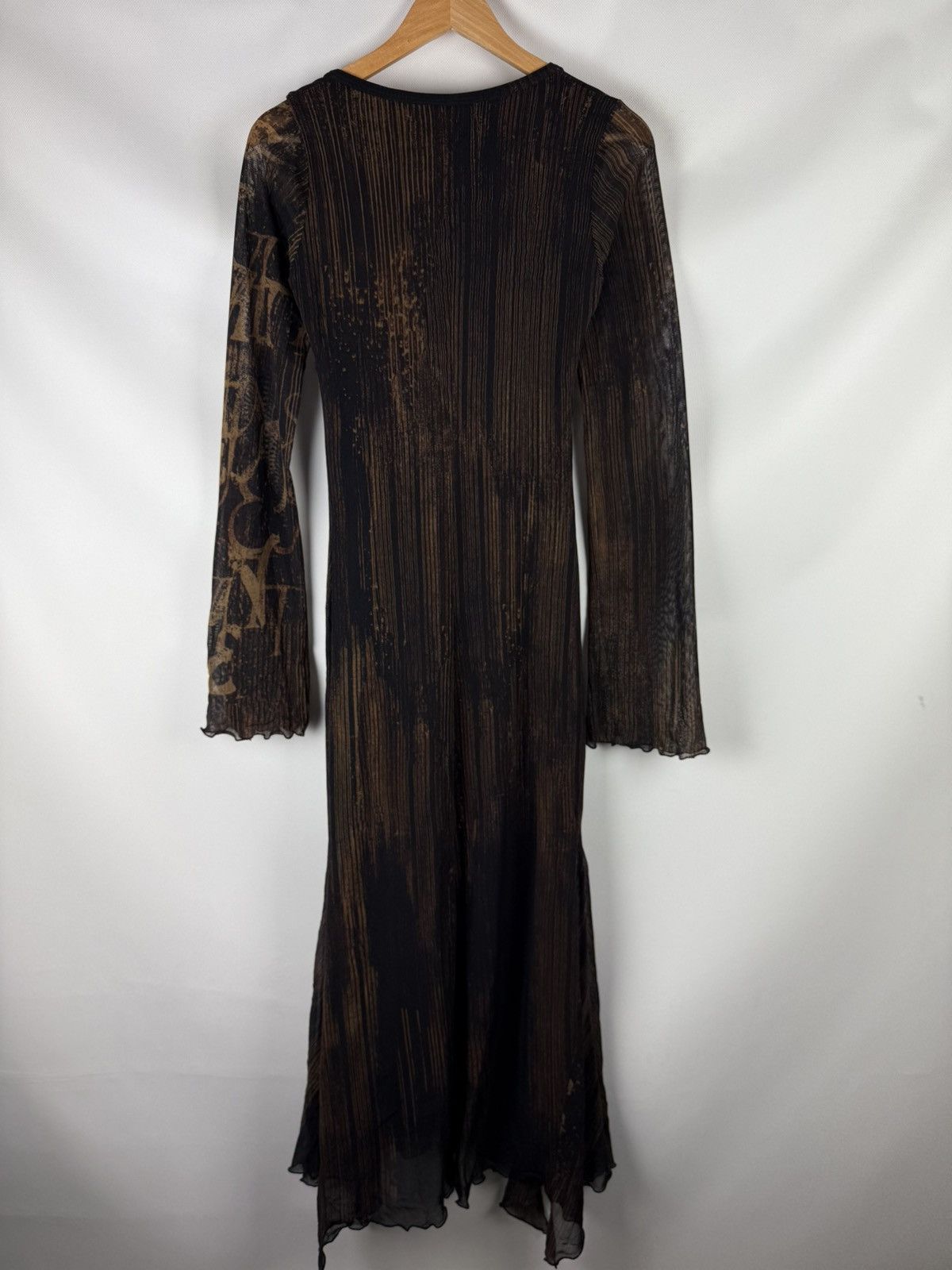 Other Legatte Jeans Mesh Y2K Long Sleeve Overprinted Maxi Dress Size L / US 10 / IT 46 - 20 Thumbnail