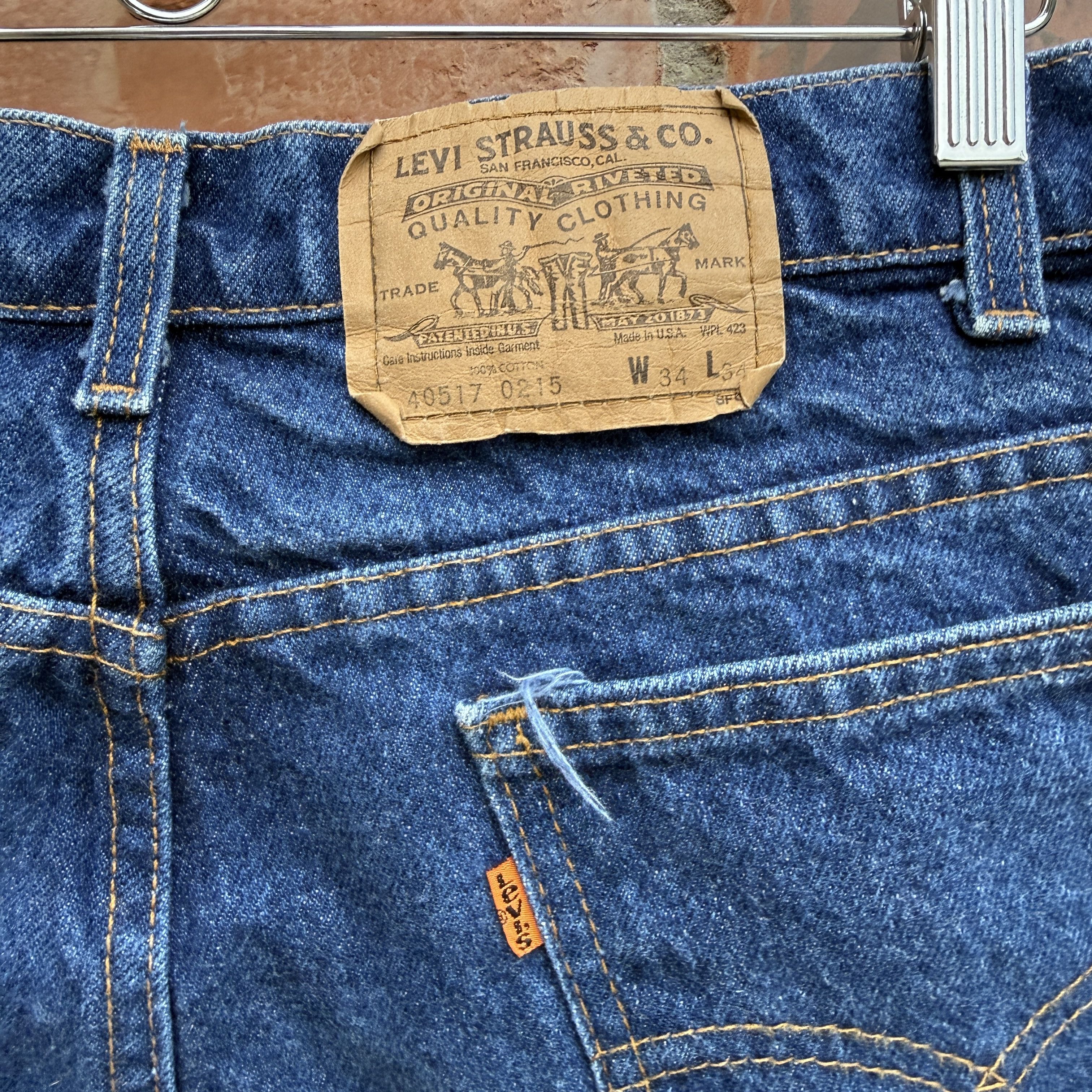 Levi's Vintage Levi 517 Bootcut Jeans Orange Tab Dark Size US 33 - 3 Thumbnail
