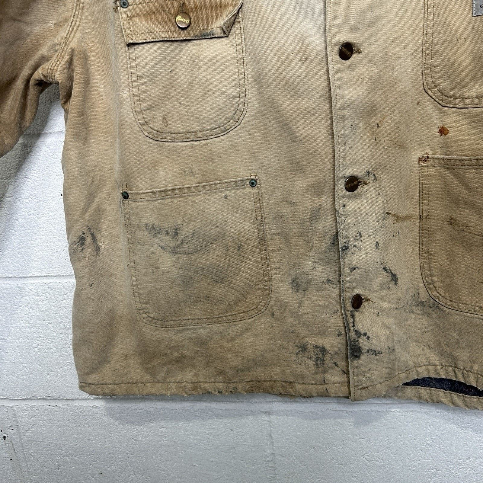 Carhartt Vintage Carhartt Blanket-Lined Canvas Chore Coat “Tan” Size US XXL / EU 58 / 5 - 3 Thumbnail