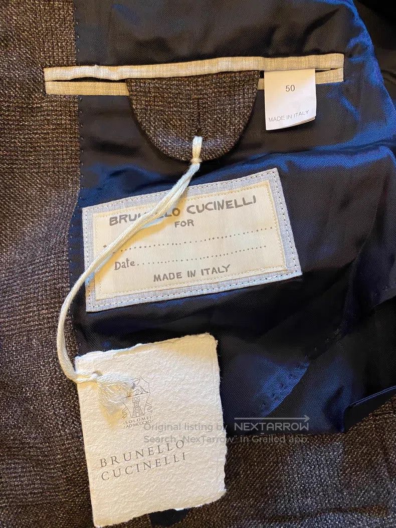 Brunello Cucinelli Brunello Cucinelli 100% Pure Cashmere Suit Jacket Size 50L - 5 Thumbnail