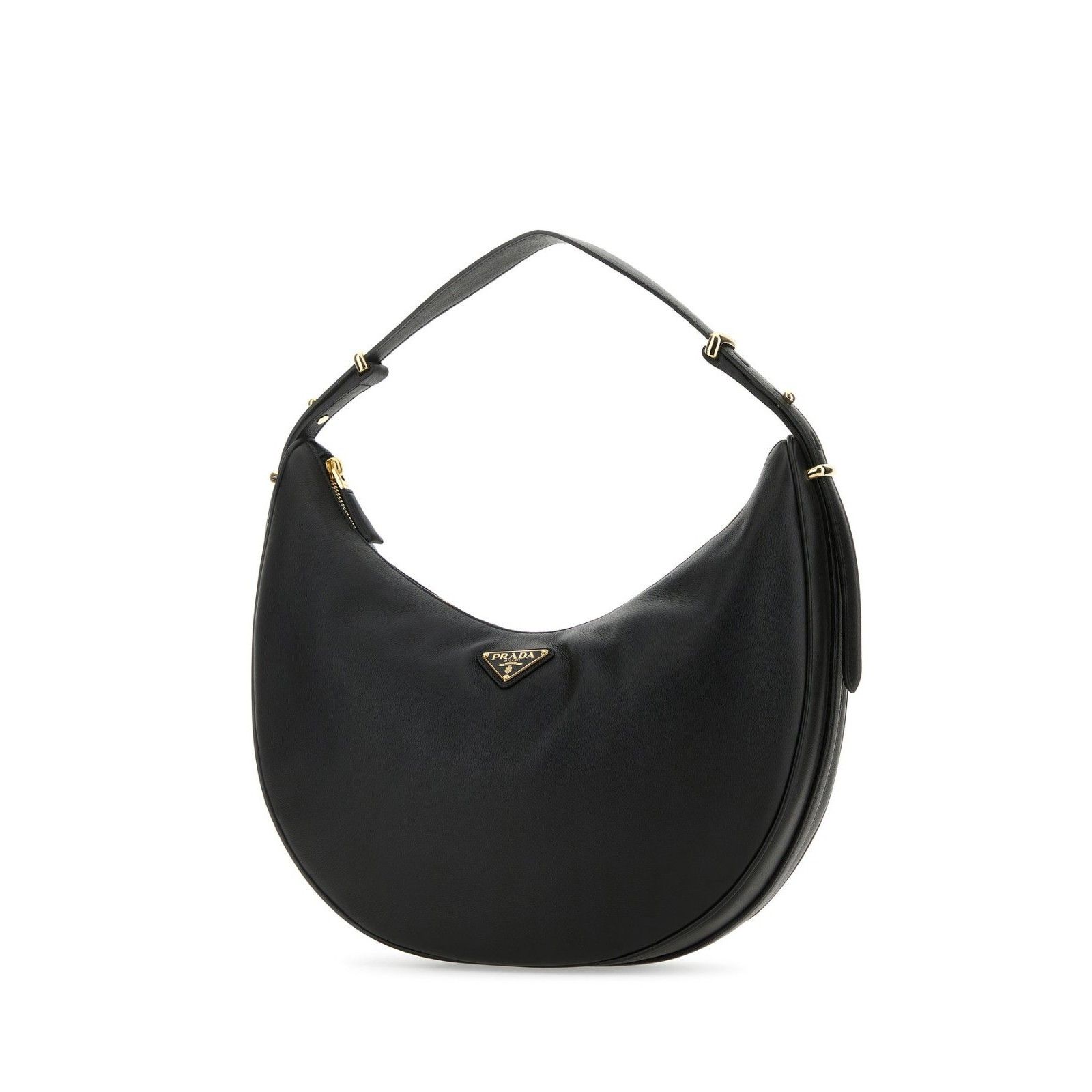 Prada PRADA Arquè Moon Black Leather Handbag New And Authentic Size ONE SIZE - 2 Thumbnail