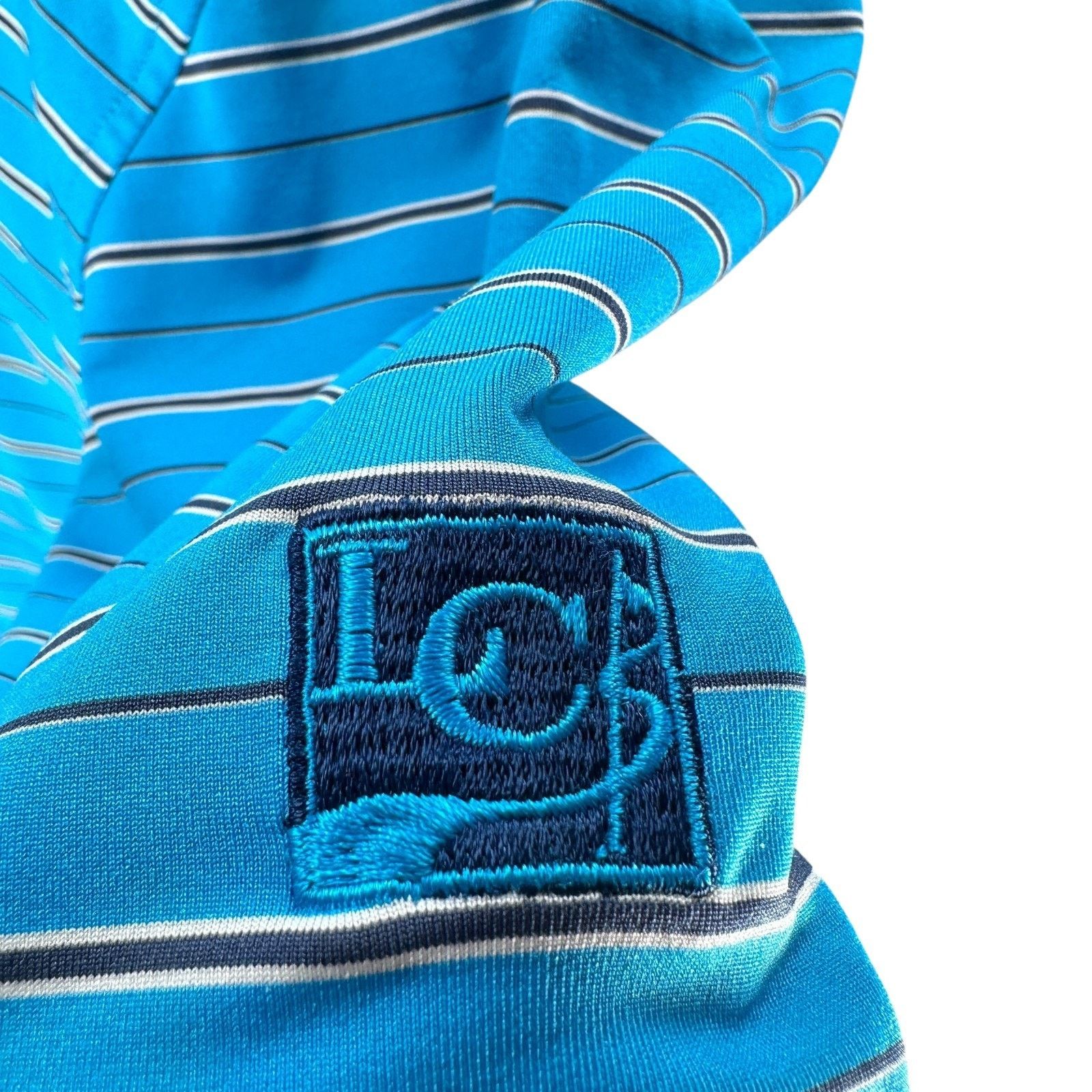 Peter Millar Peter Millar Summer Polo Shirt Men Large Blue Striped Golf Size US L / EU 52-54 / 3 - 5 Thumbnail