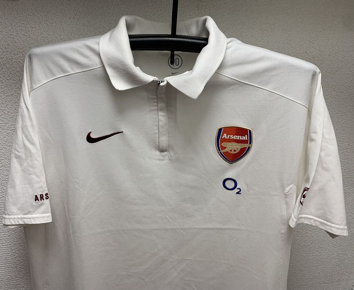 Nike Arsenal Nike O2 vintage white Polo Xl size Size US XL / EU 56 / 4 - 9 Thumbnail