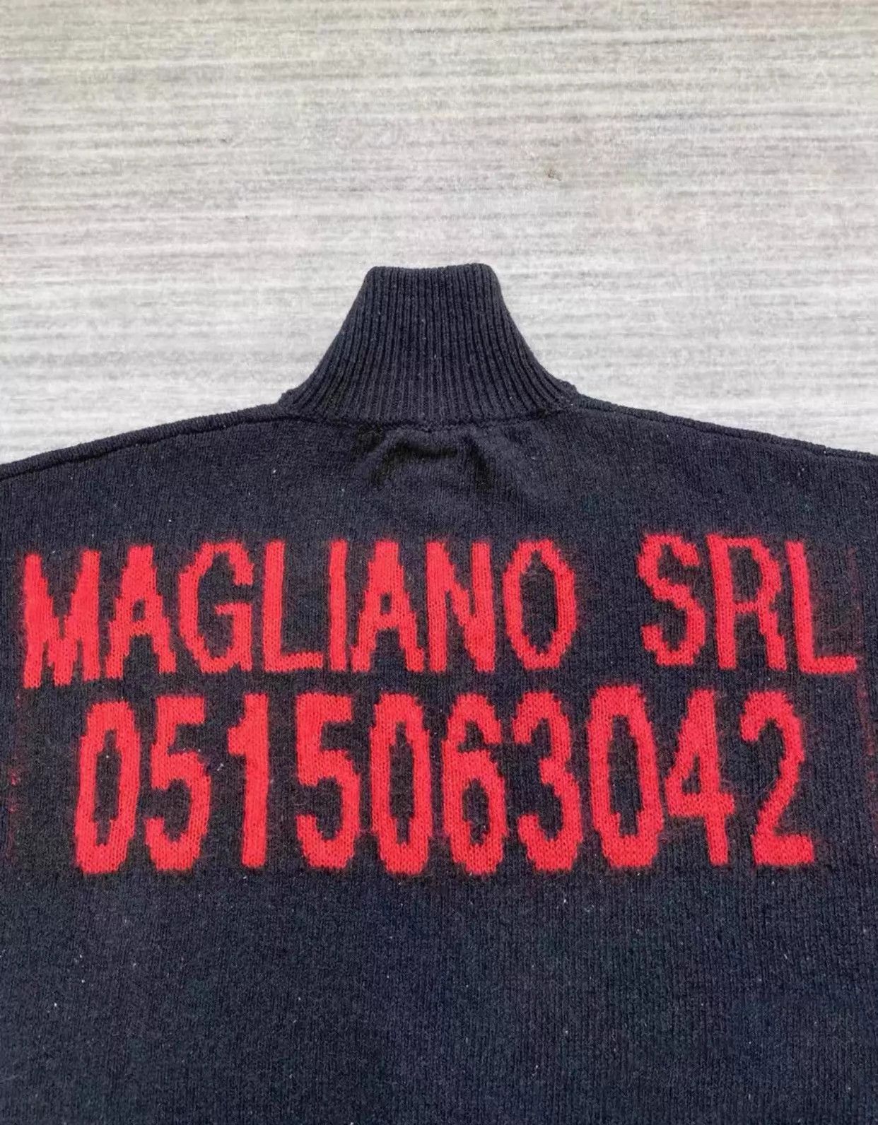 Magliano Magliano Call Me Maybe Mohair Half-Zip Red Slogan Sweater S Size US S / EU 44-46 / 1 - 3 Thumbnail
