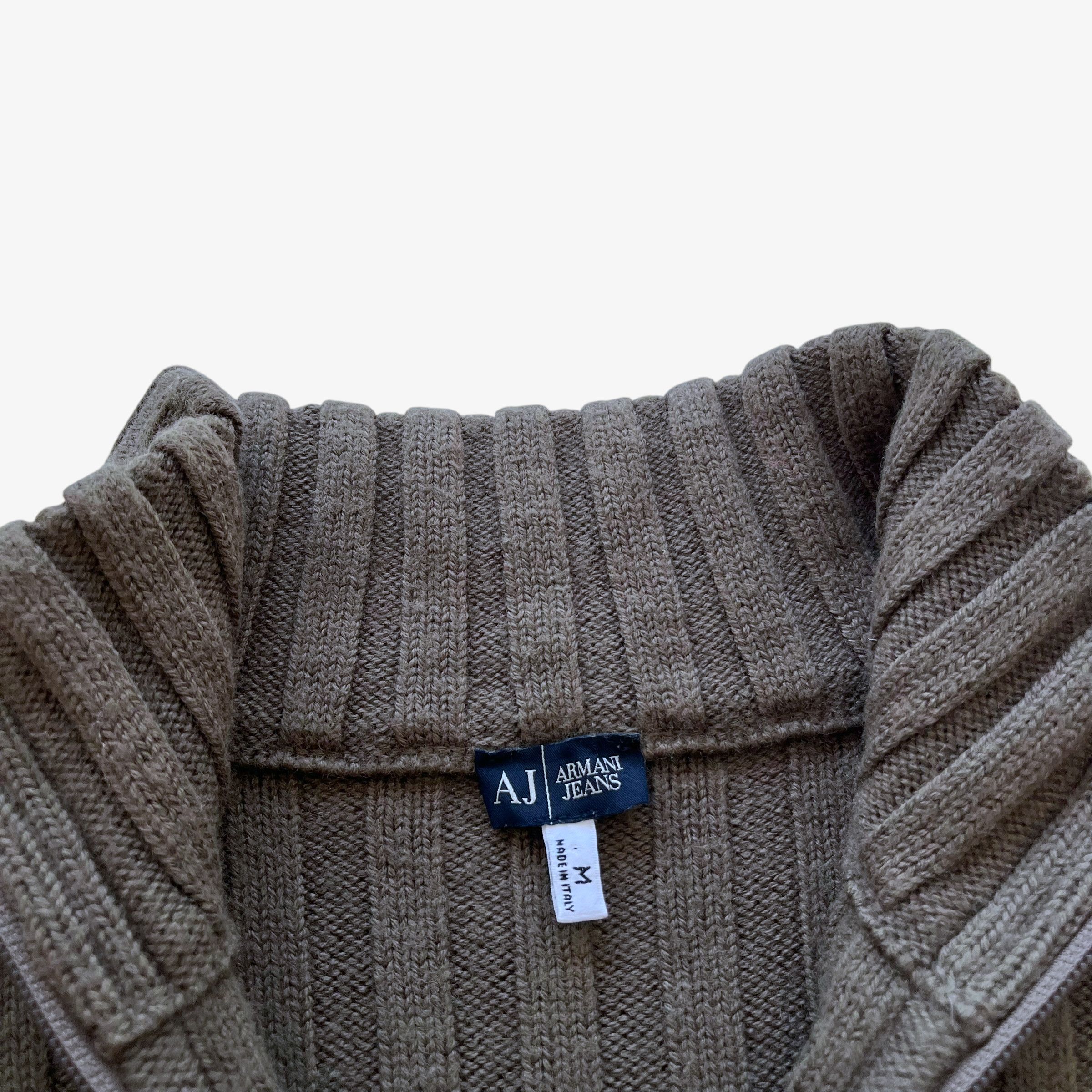 Armani Vintage Y2K Women's Armani Quarter Zip Wool Blend Fleece Size S / US 4 / IT 40 - 3 Thumbnail