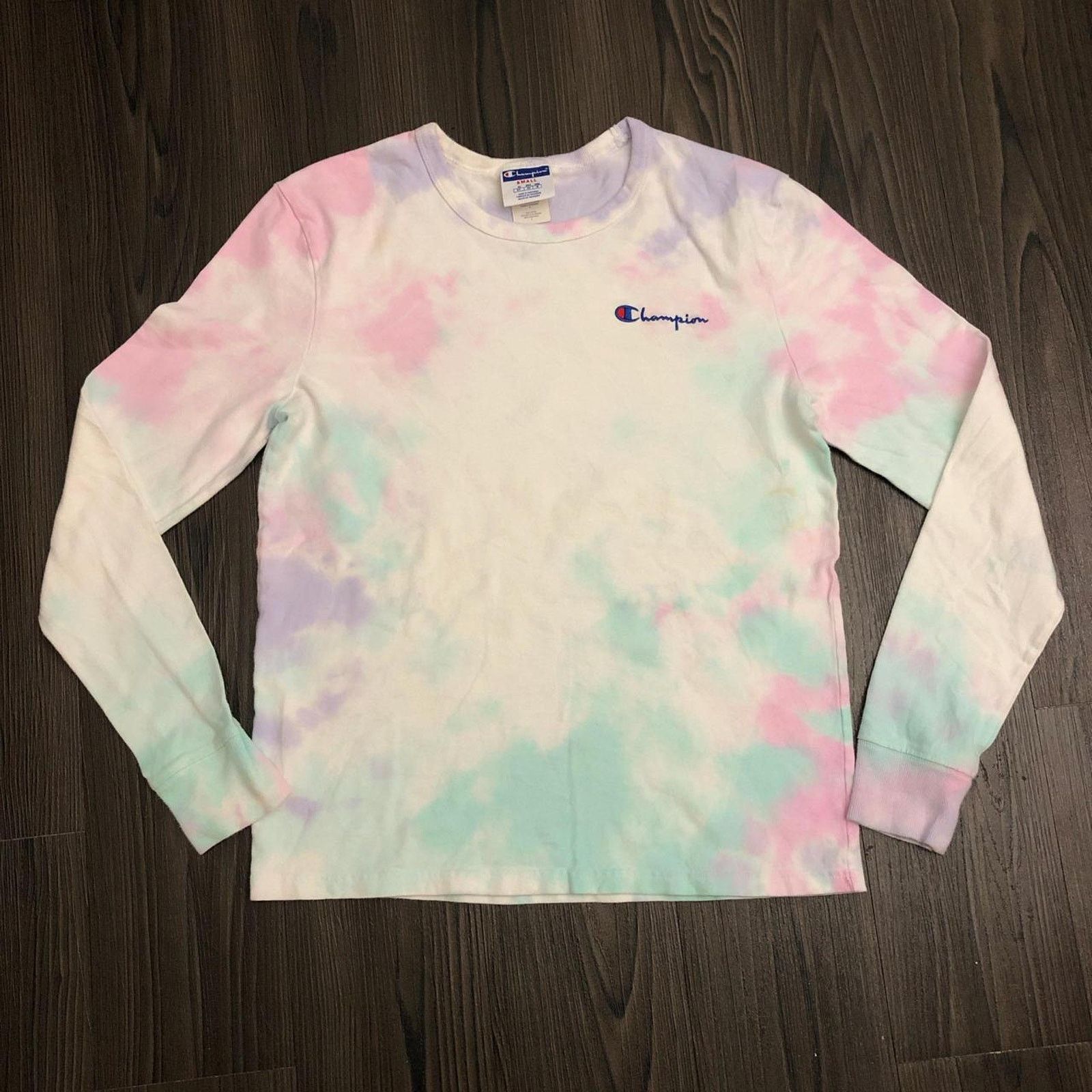 Champion Men s Pastel Tie Dye Champion Crewneck Sweatshirt Grailed