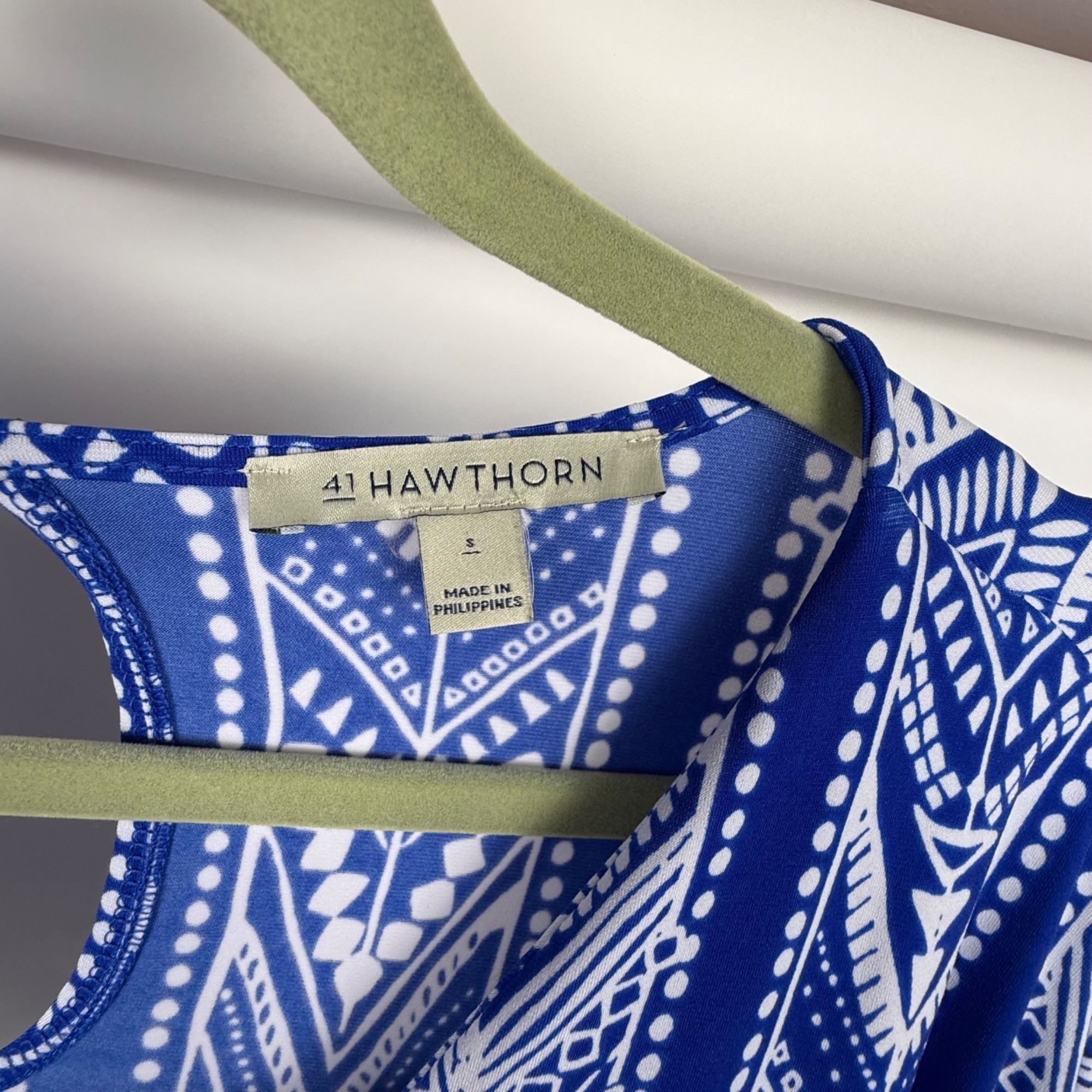 Other 41 Hawthorn Romper 3/4-Sleeve with Pockets V-Neck Blue Size Size 27" / US 4 / IT 40 - 2 Thumbnail