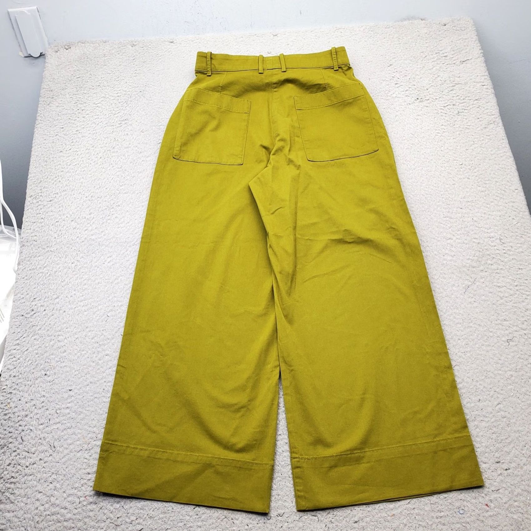 Calvin Klein Calvin Klein Pants Womens Size 4 Green Stretch Twill Comfort High Waist Wide Leg Size 27" / US 4 / IT 40 - 2 Thumbnail