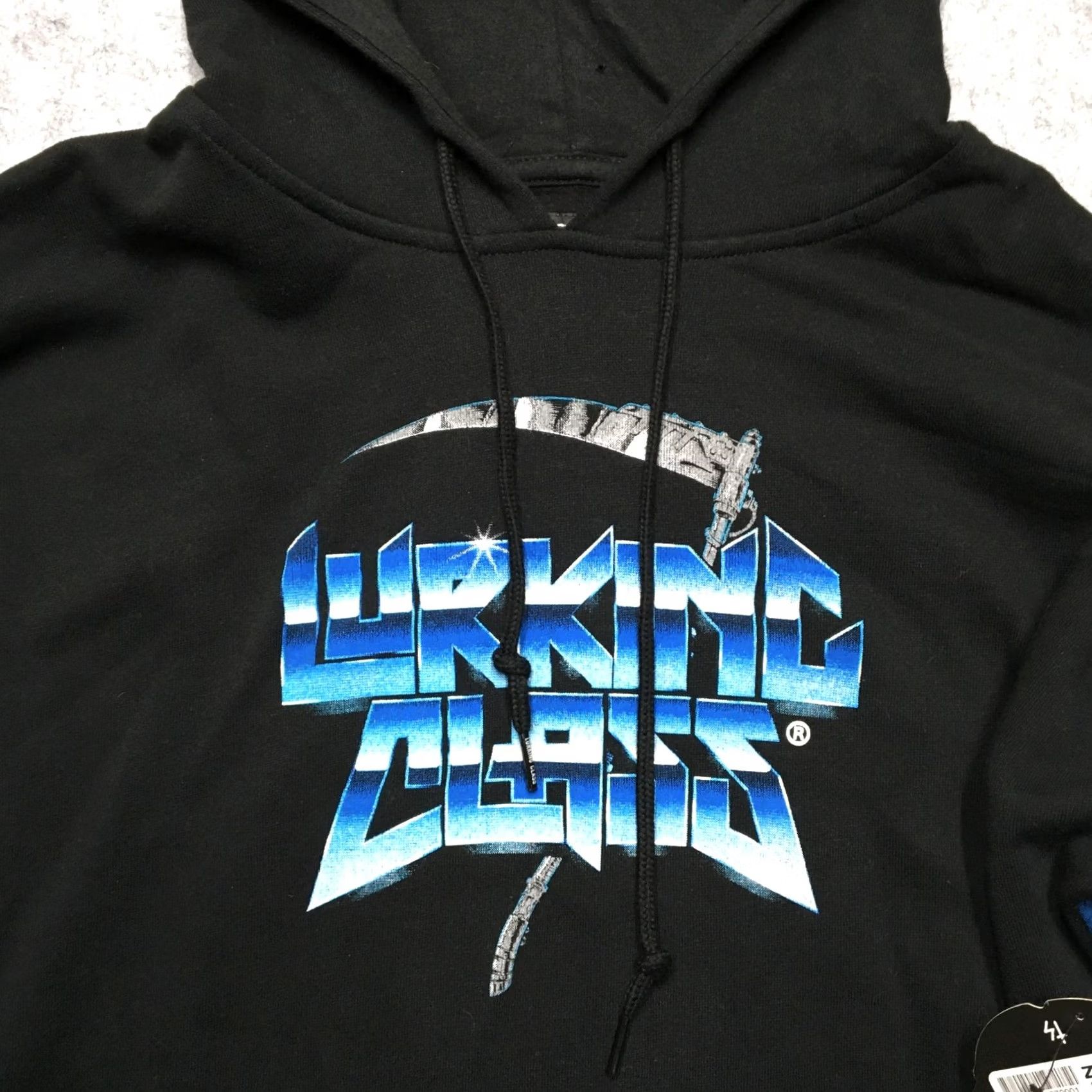 Vintage Lurking Class Hoodie Mens Small Black Mega Print Lightning Skull Graphic Print Hooded Pullover Skeleton Grunge Streetwear 90s Mens Size US S / EU 44-46 / 1 - 6 Thumbnail