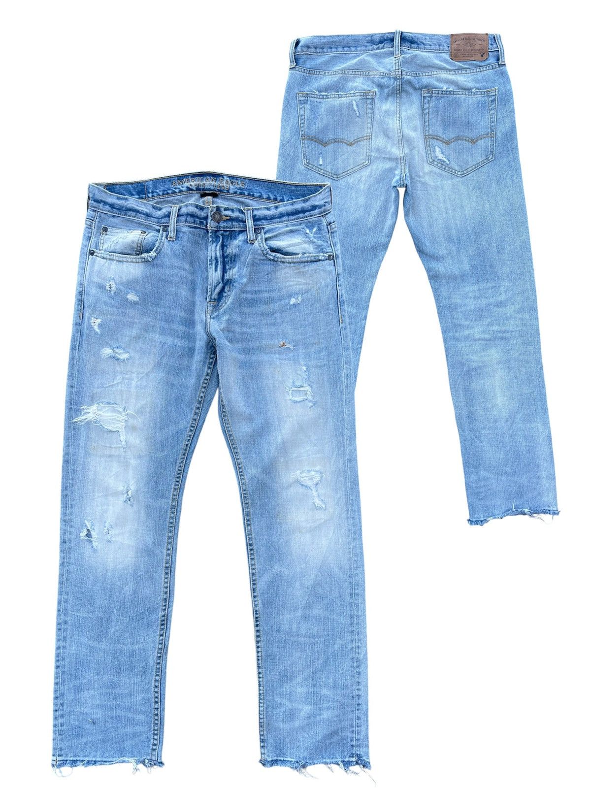 Japanese Brand 🔥 American Eagle Outfit Distressed Denim W34🔥 Size US 34 / EU 50 - 1 Thumbnail
