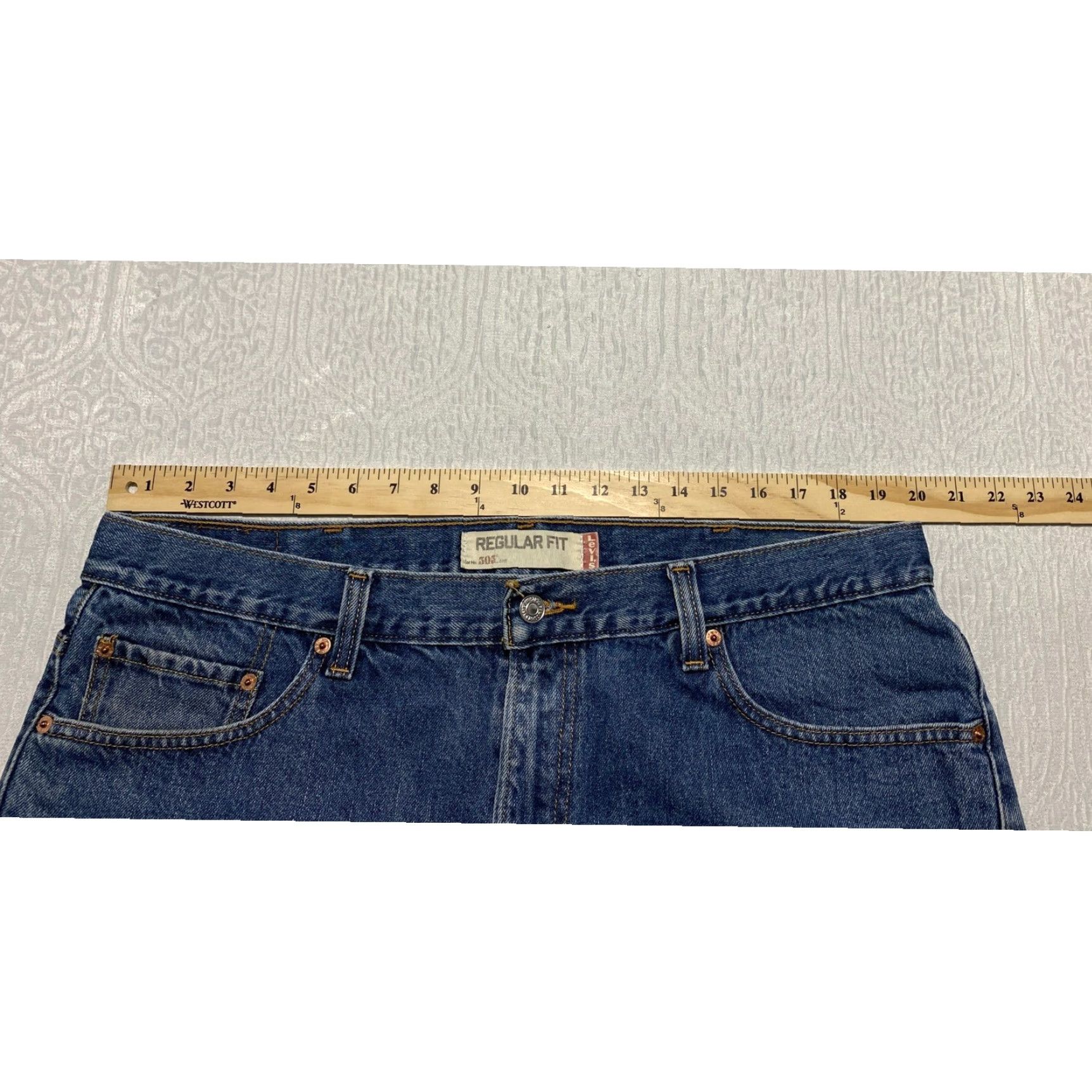 Levi's Levi's 505 Regular Fit Jeans Men Blue Denim Straight Leg 40x30 Regular Jeans Mens Cotton Denim Size US 40 / EU 56 - 5 Thumbnail
