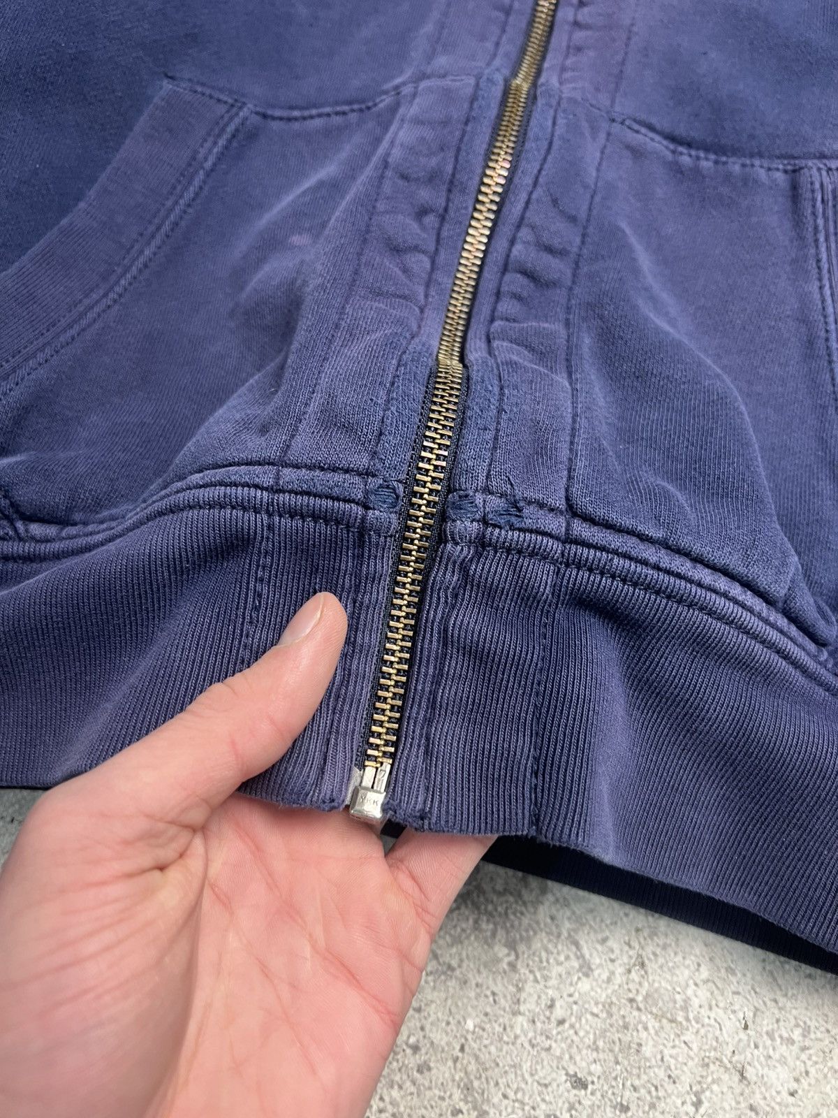 Polo Ralph Lauren Vintage 90s Polo Ralph Lauren Zip Up Hoodie Blue faded Size US M / EU 48-50 / 2 - 5 Thumbnail