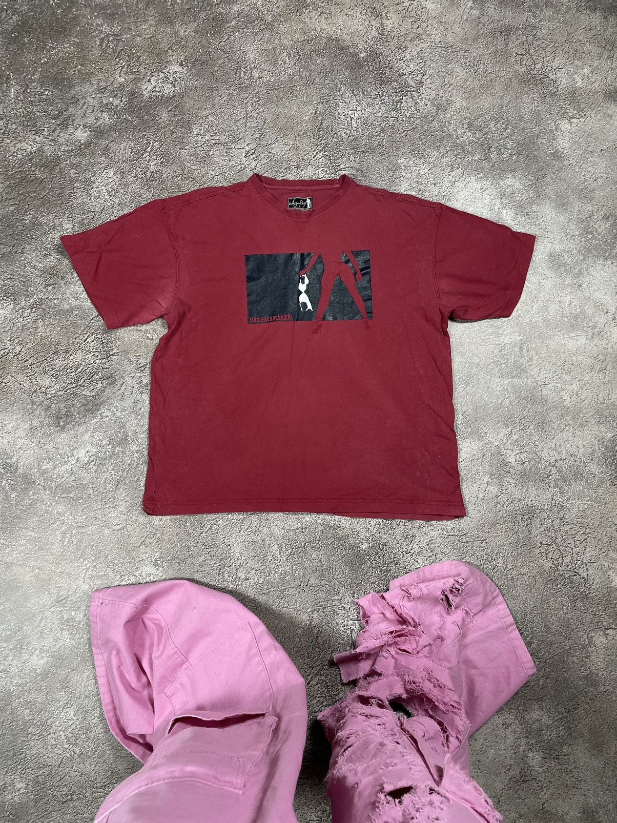 Vintage Vintage 90s Graphic Tee Sun Faded Streetwear Burgundy Boxy L Size US L / EU 52-54 / 3 - 1 Thumbnail