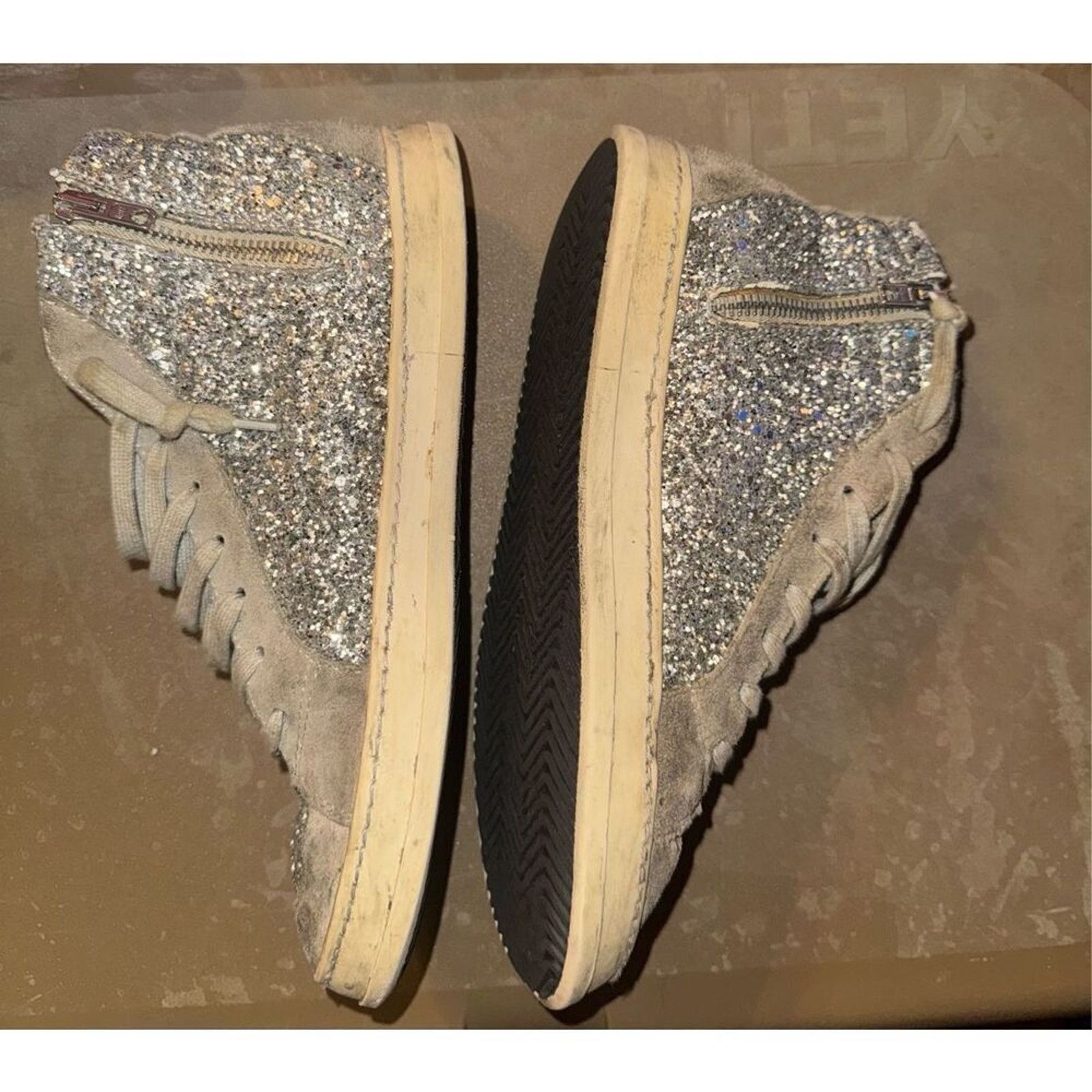 P448 P448 Skate Glitter High-Rise Sneakers - Size 8.5 Size US 8.5 / IT 38.5 - 3 Thumbnail