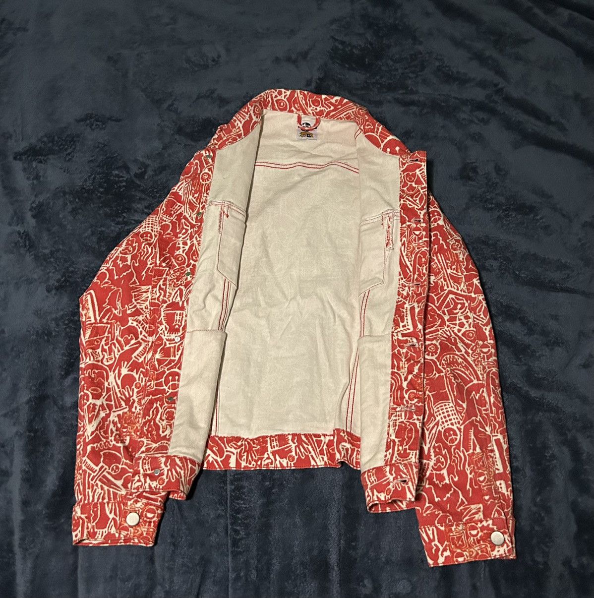 Kodone Kodone Red Horrorcore Denim Jacket XL Size US XL / EU 56 / 4 - 3 Thumbnail