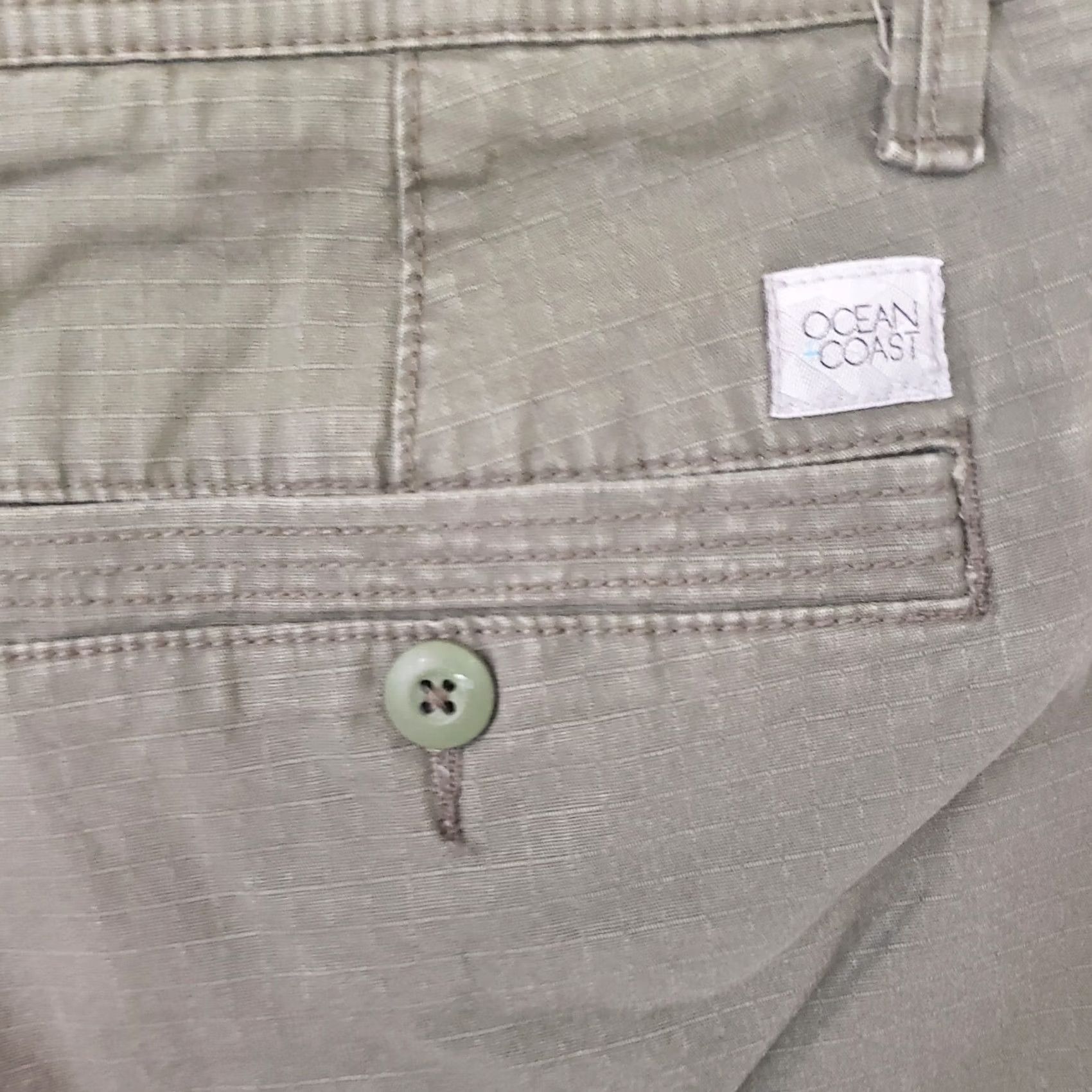 Vintage Ocean & Coast Shorts Men’s 32 Green Cargo Ripstop Cotton Zip Pocket Plaid Casual Summer Fall Spring Size US 32 / EU 48 - 7 Thumbnail