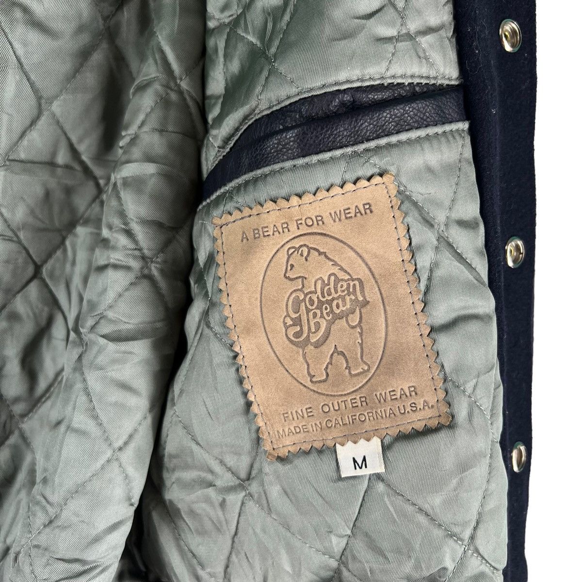 Golden Bear 🔥VINTAGE WOOL BOMBER JACKET GOLDEN BEAR MADE IN USA Size US M / EU 48-50 / 2 - 10 Thumbnail