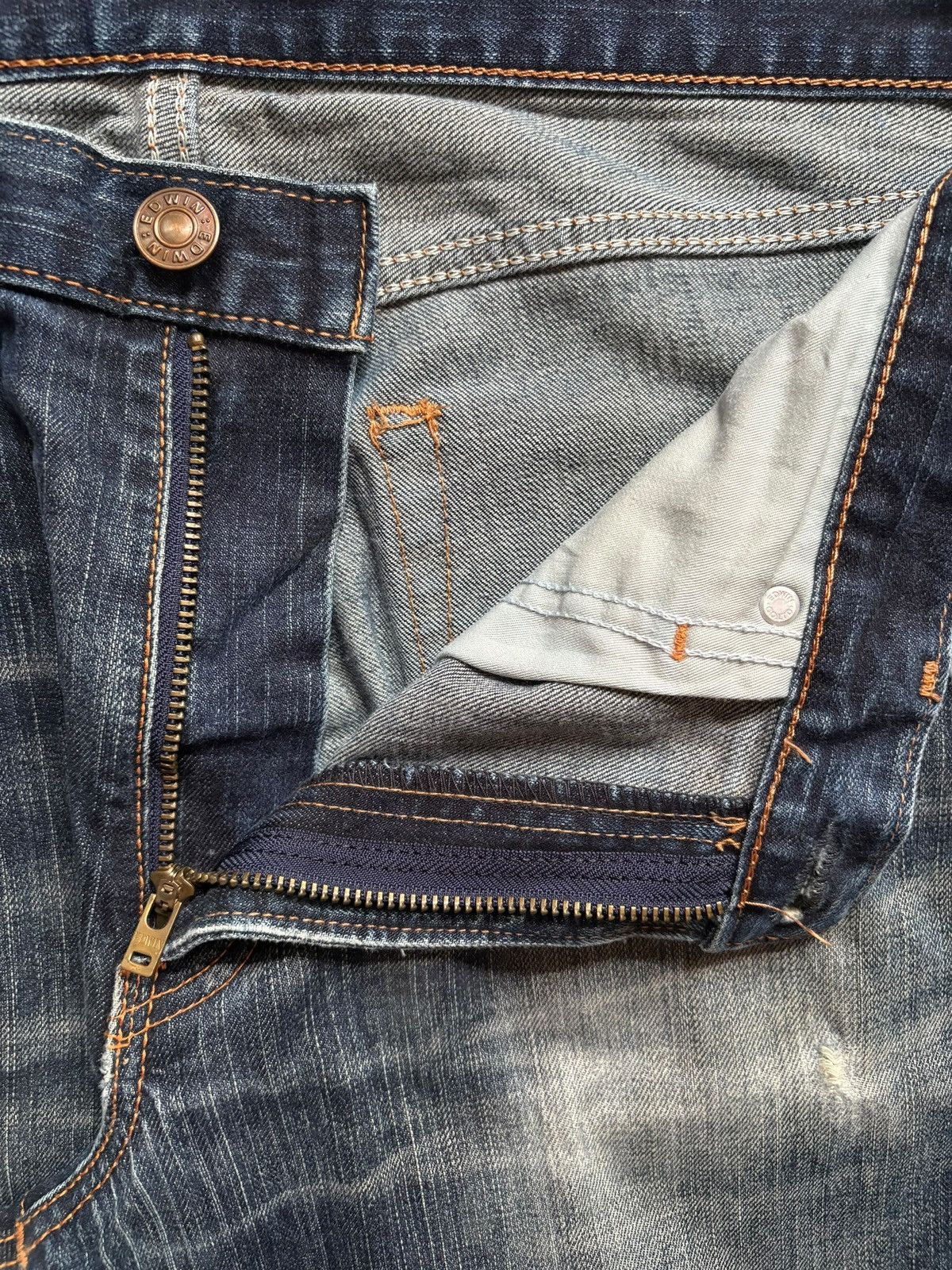 Edwin Vintage Japanese Edwin Mud Wash Loose Jeans Size US 34 / EU 50 - 9 Thumbnail