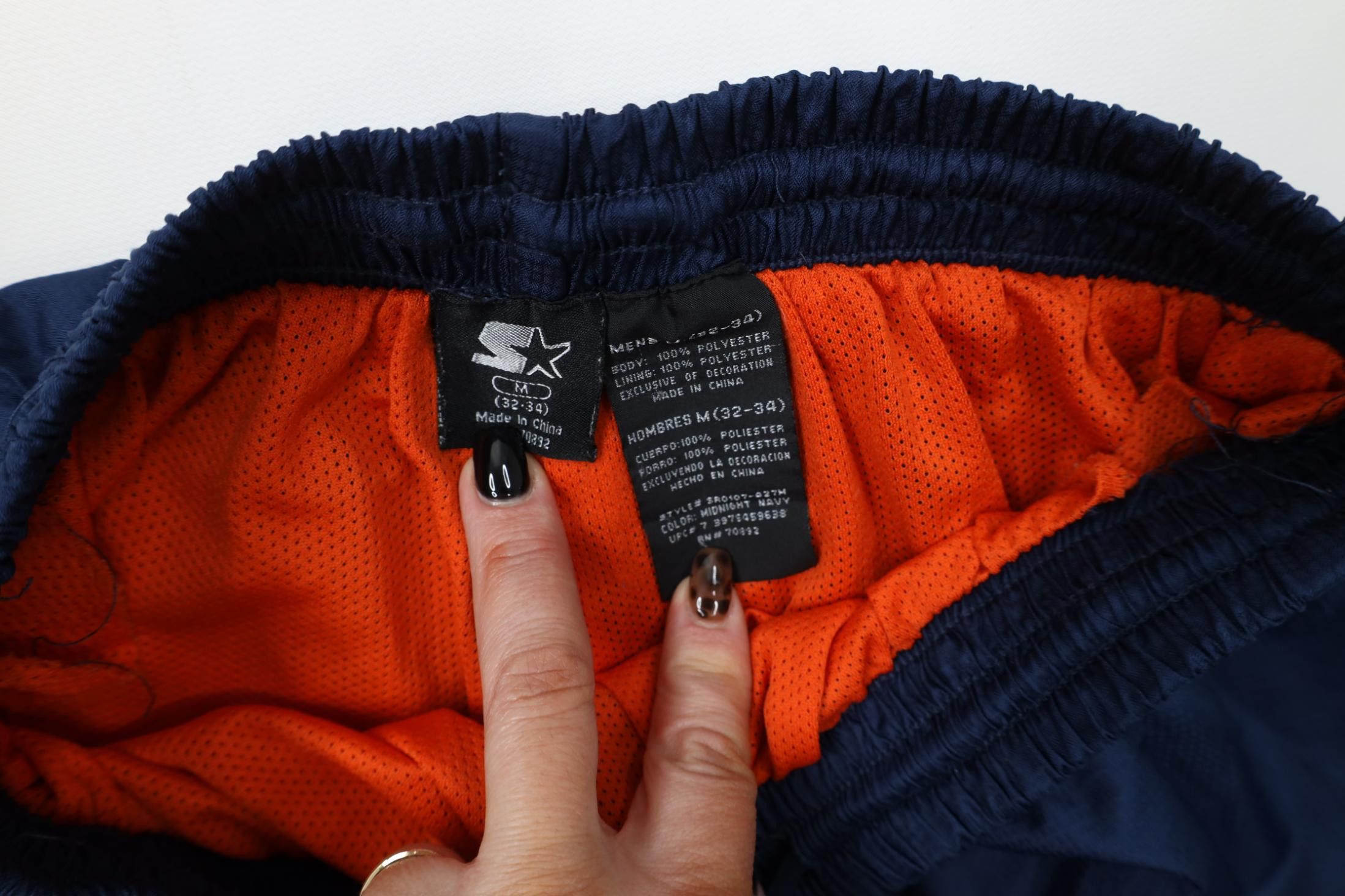 Starter Vintage 90s Y2K Starter Lined Wide Leg Windbreaker Pants Size US 34 / EU 50 - 9 Thumbnail