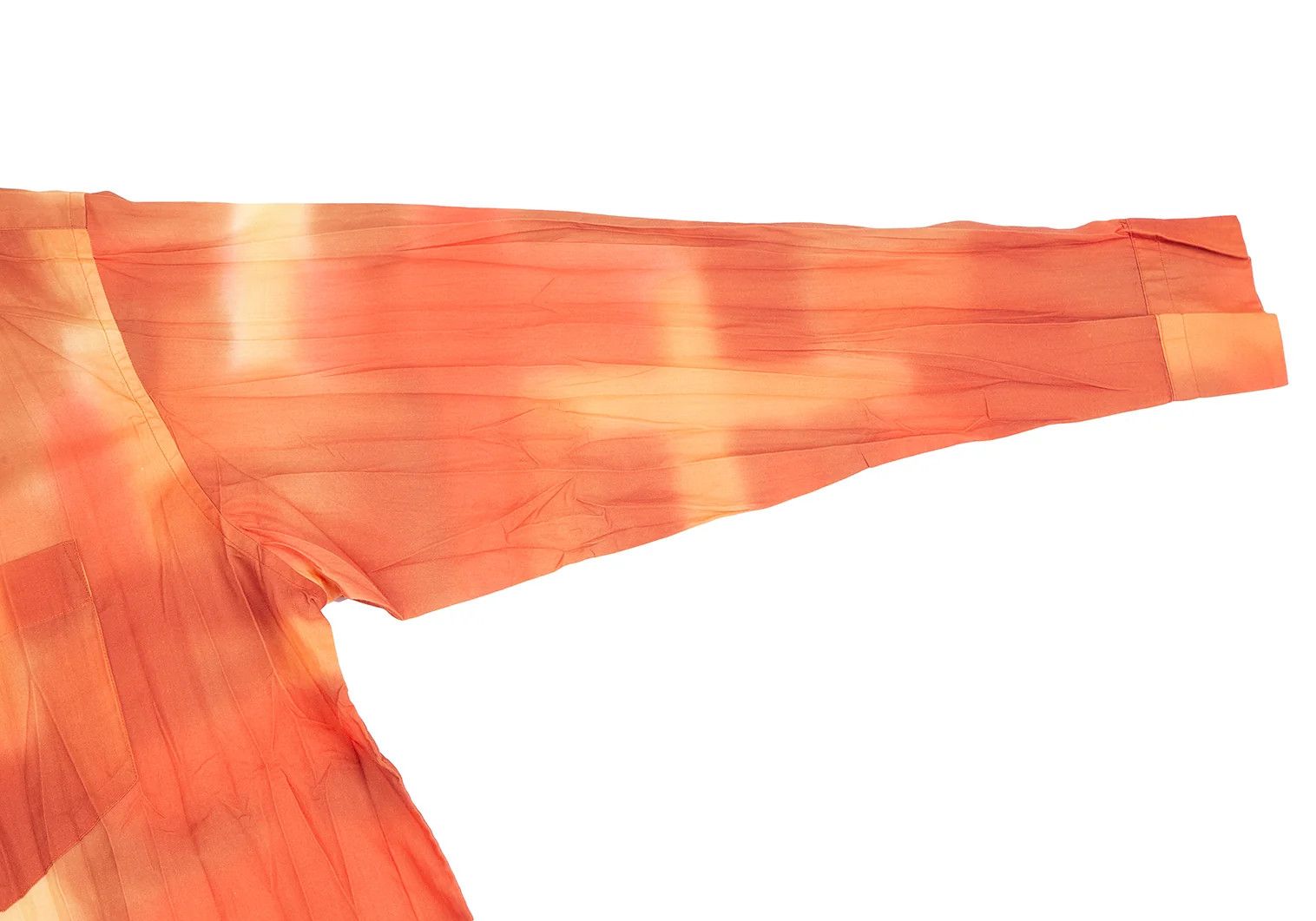 Issey Miyake Tie-Dye Pleated Design Shirt in Orange Size US XL / EU 56 / 4 - 6 Thumbnail