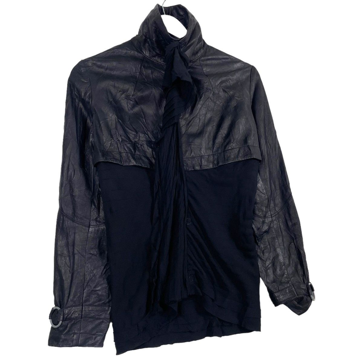 Angelos Frentzos 💥ANGELOS FRENTZOS LEATHER LINEN JACKET Size M / US 6-8 / IT 42-44 - 3 Thumbnail