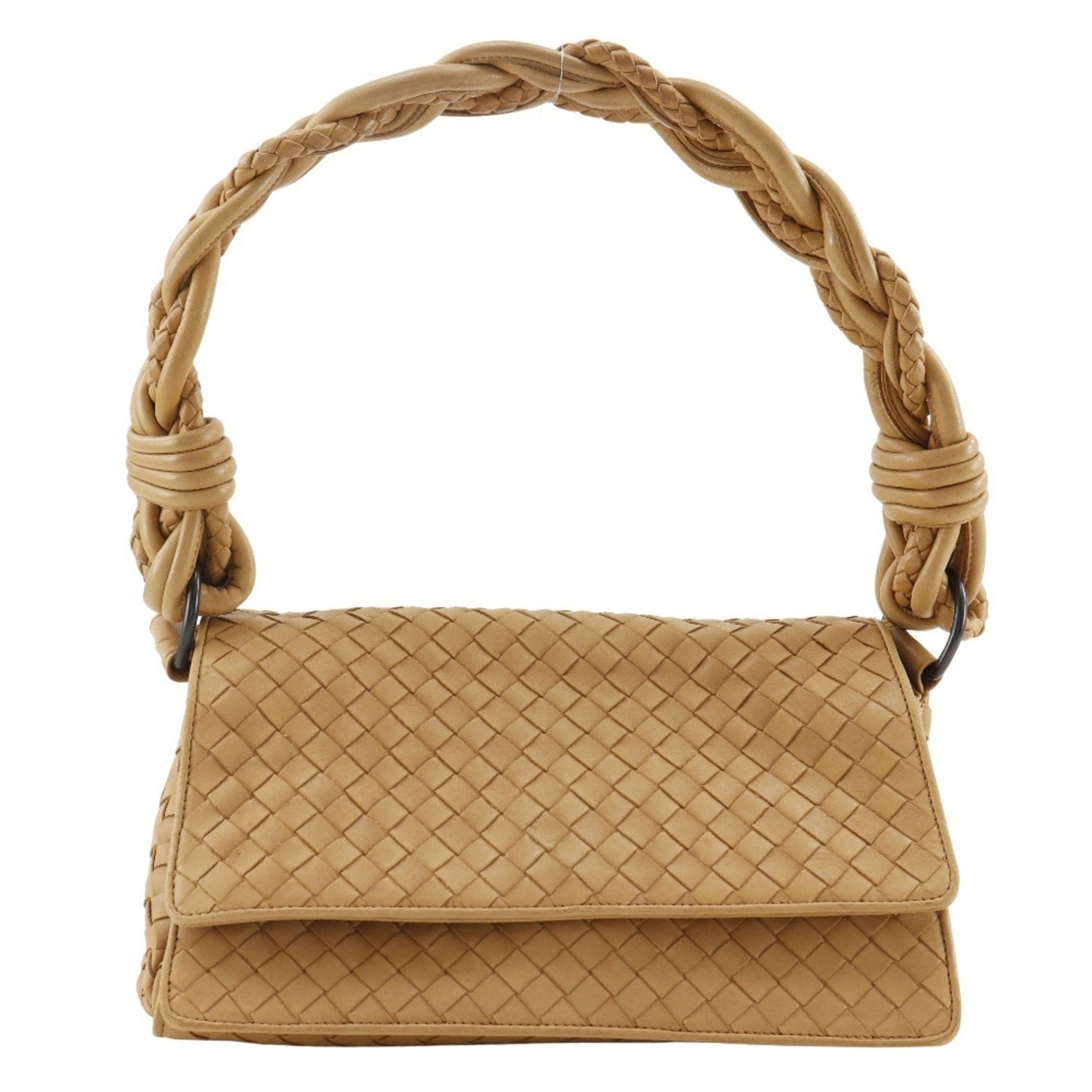 Bottega Veneta Bottega Veneta Intrecciato Shoulder Bag 145555 V0016, Beige Calfskin, Women's Size ONE SIZE - 1 Thumbnail