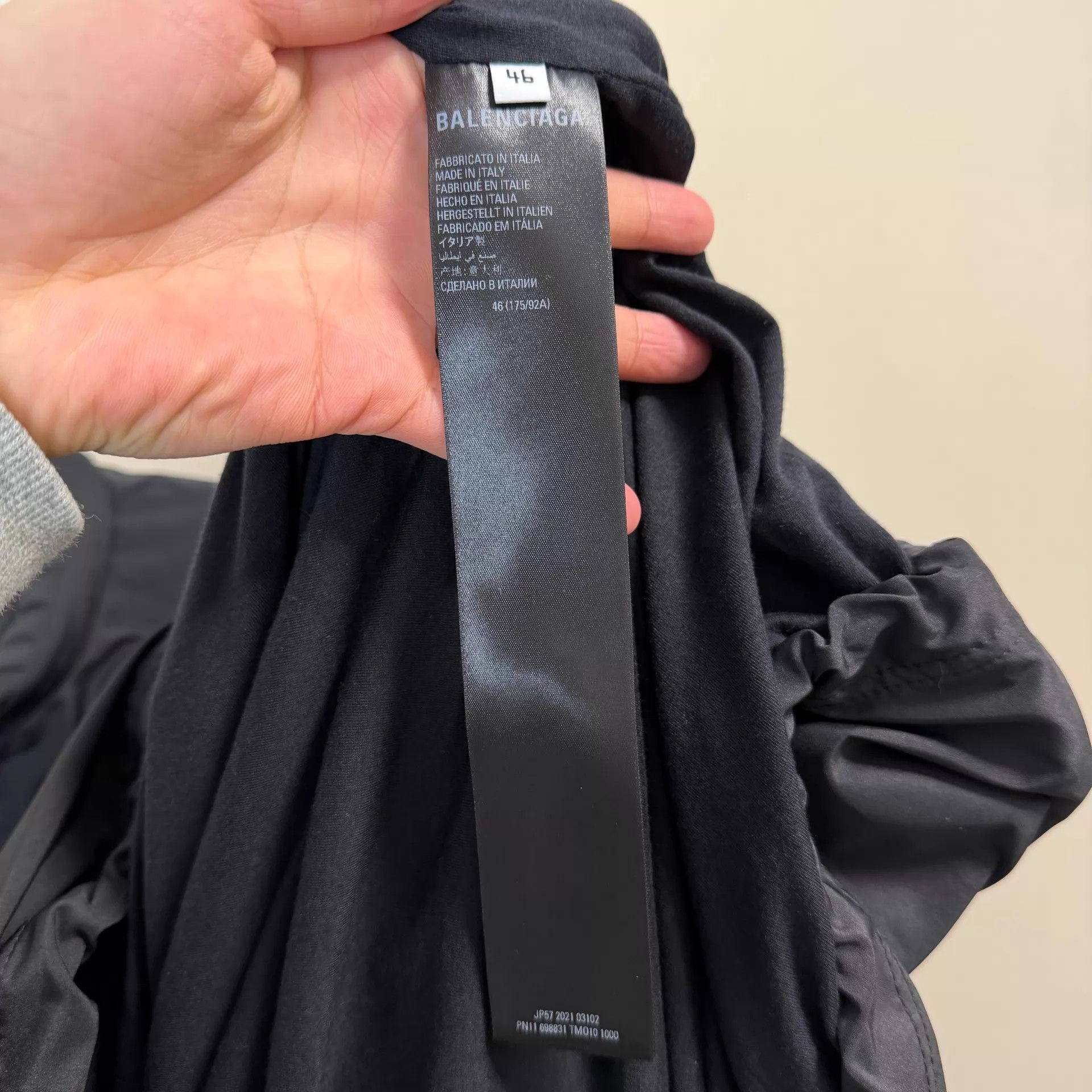 Balenciaga Balenciaga SS22 Metallica Hooded Jkt Men's Blk 46 Size US S / EU 44-46 / 1 - 8 Thumbnail