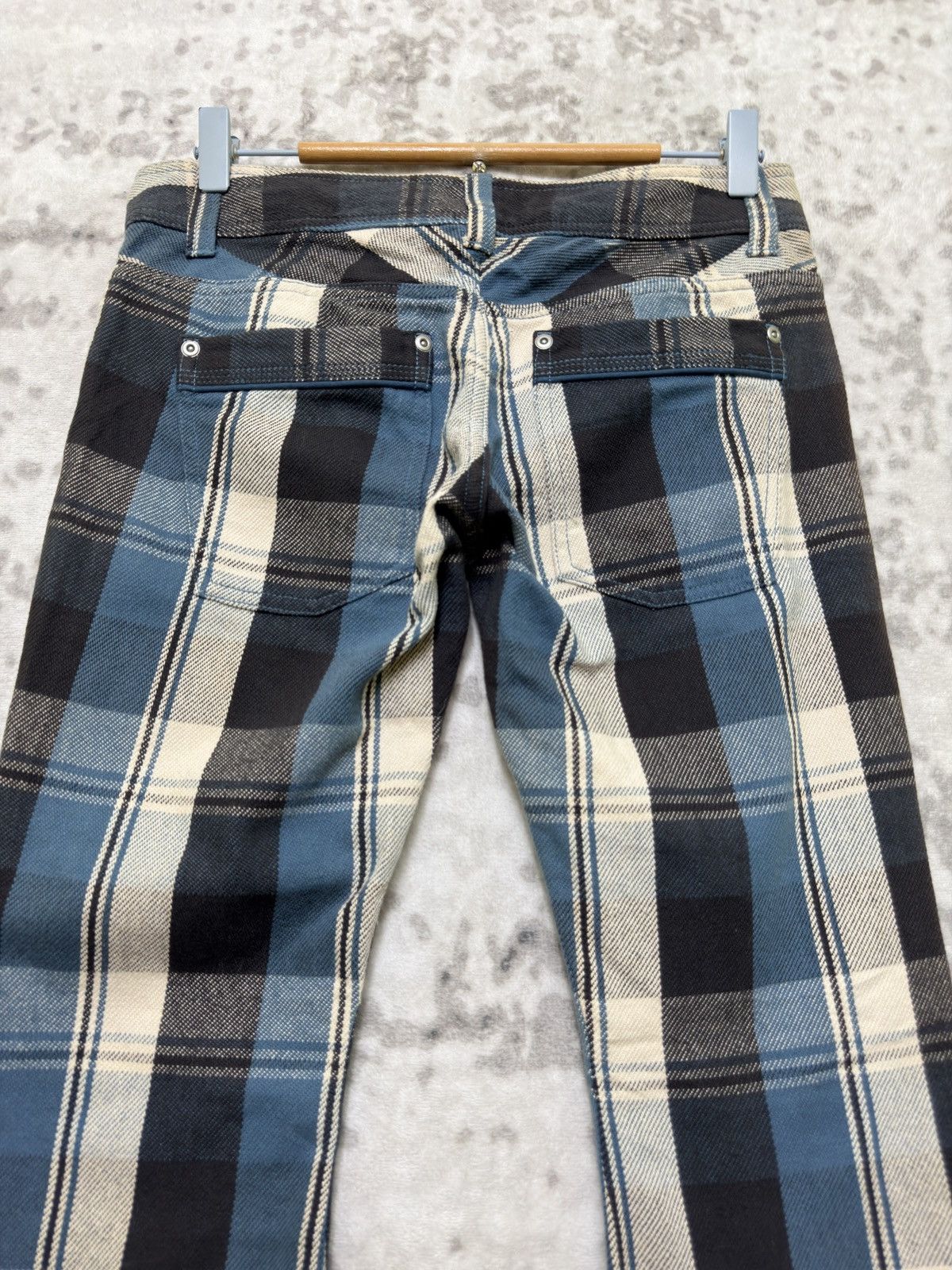 Kapital Vintage Gilfy Plaid Flare Double Waist Low Rise Cropped Pant Size US 28 / EU 44 - 9 Thumbnail