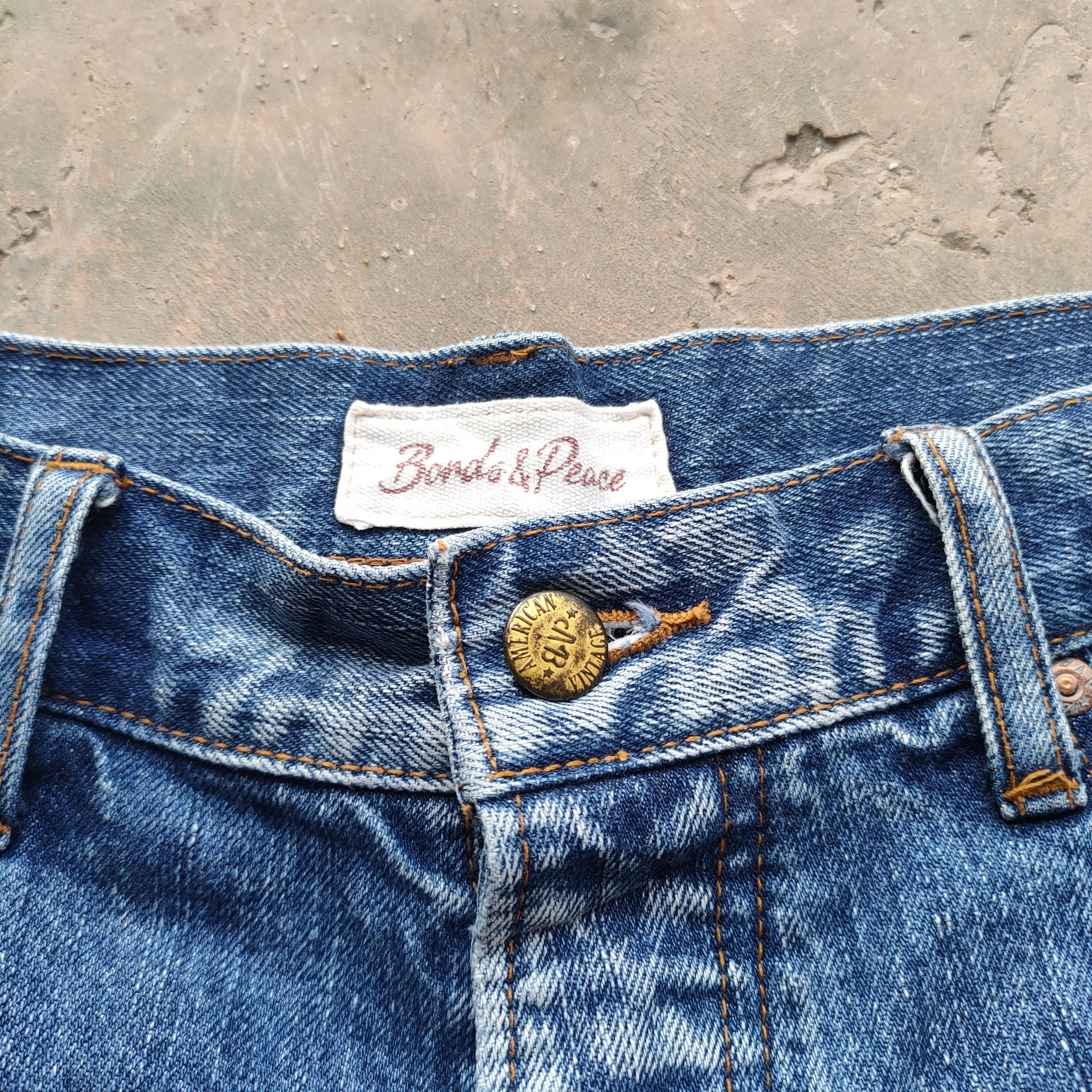Japanese Brand # VINTAGE JAPANESE FLARE SELVEGE FADED RIPPEP DENIM PANTS Size US 34 / EU 50 - 5 Thumbnail