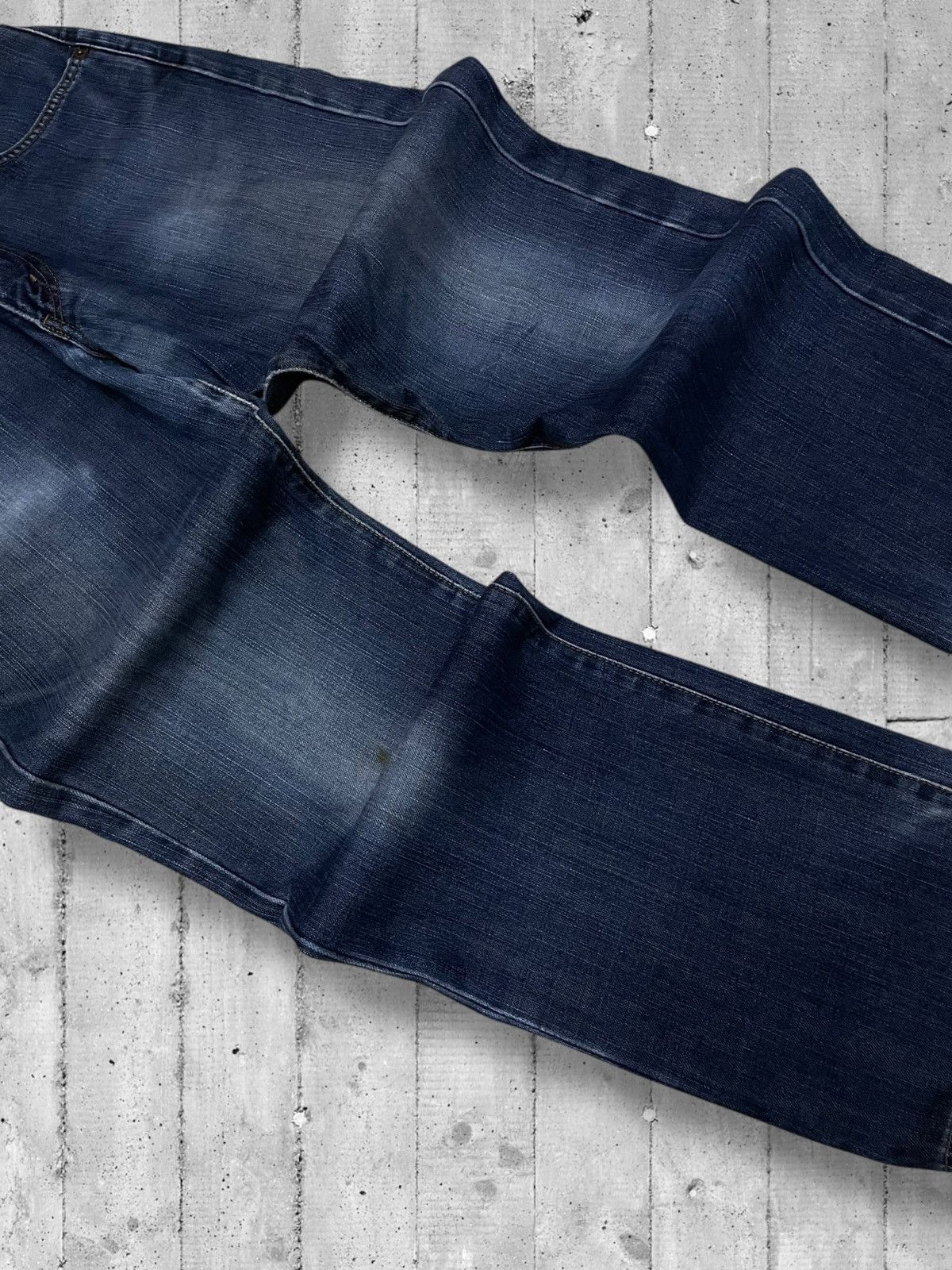 Designer × Edwin × Vintage Vintage 1990s Japan Desiner Edwin Distressed Blue Denim Size US 31 - 6 Thumbnail