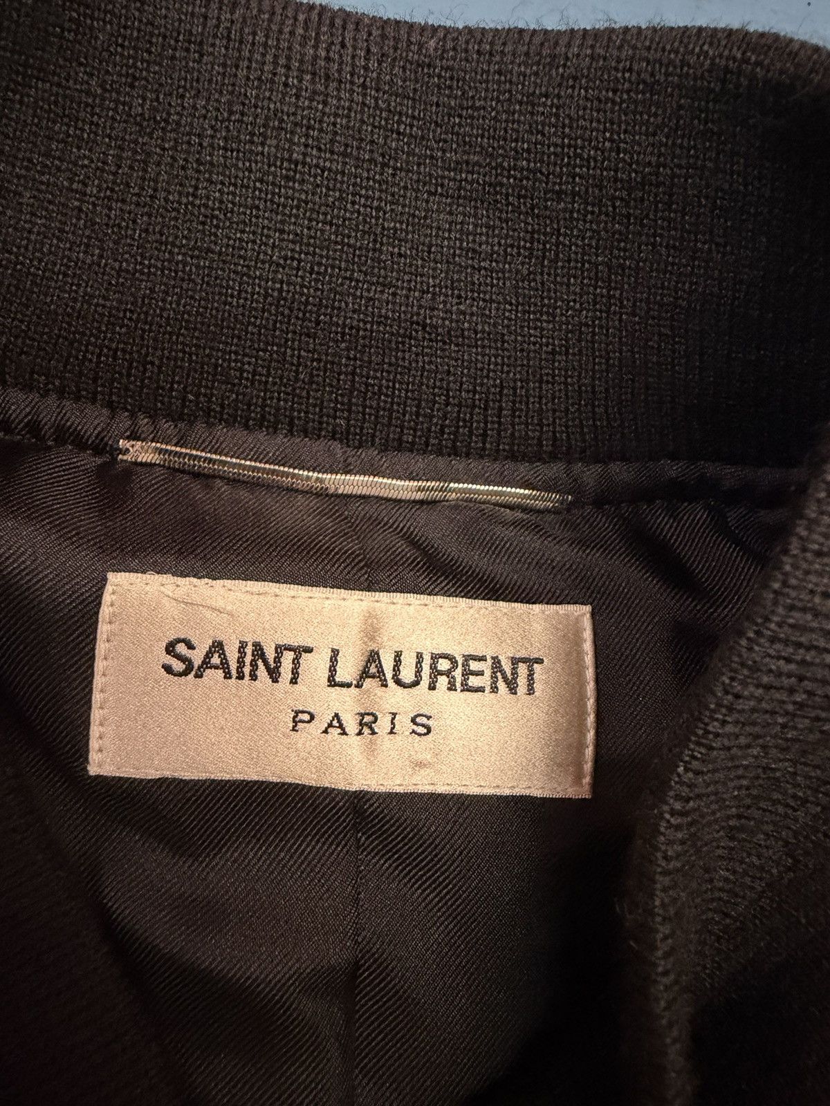 Saint Laurent Paris SAINT LAURENT SS15 VISCOSE NAPOLEON BOMBER Size US XL / EU 56 / 4 - 4 Thumbnail