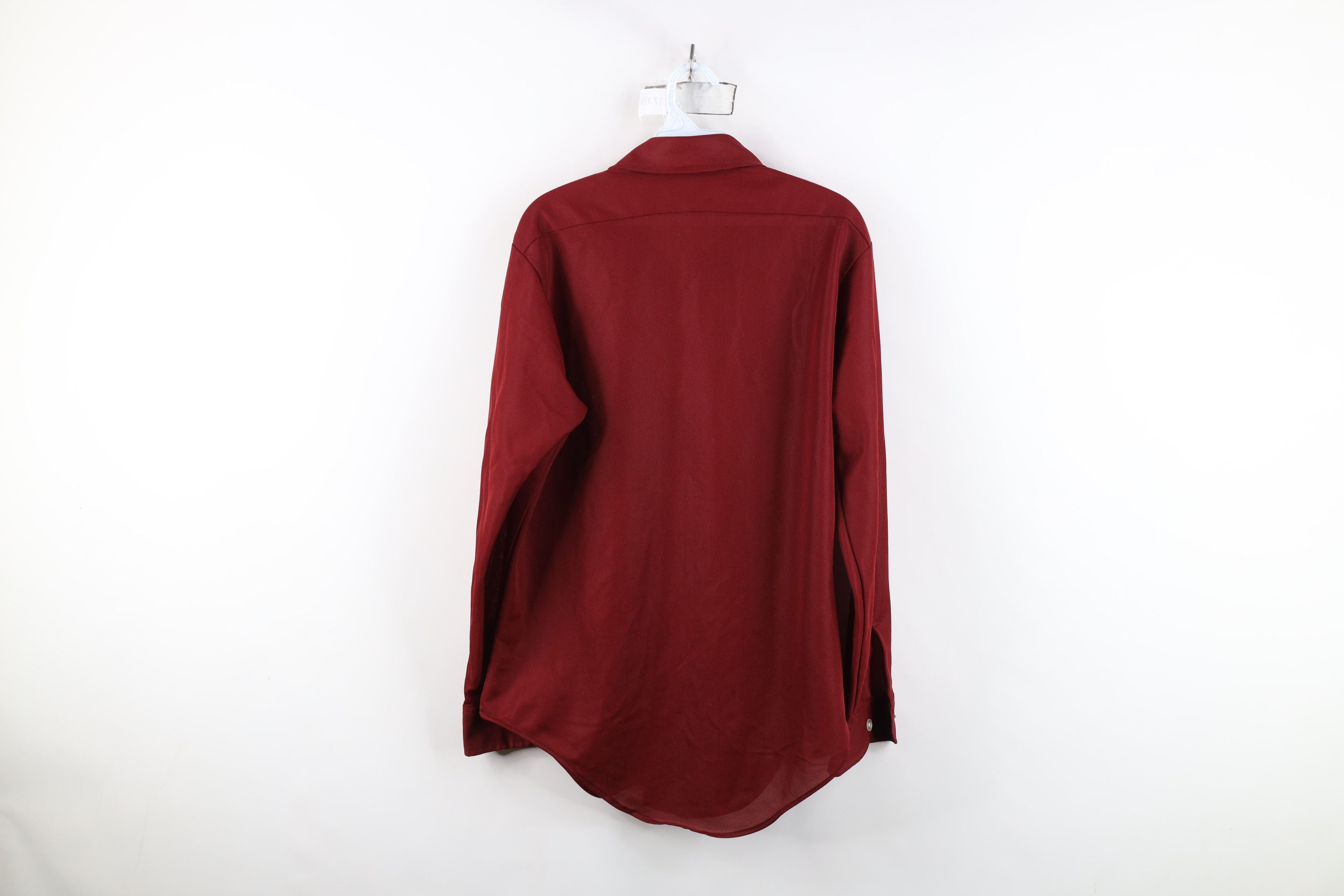 Vintage Vintage 70s Streetwear Knit Collared Button Shirt Red USA Size US M / EU 48-50 / 2 - 10 Thumbnail