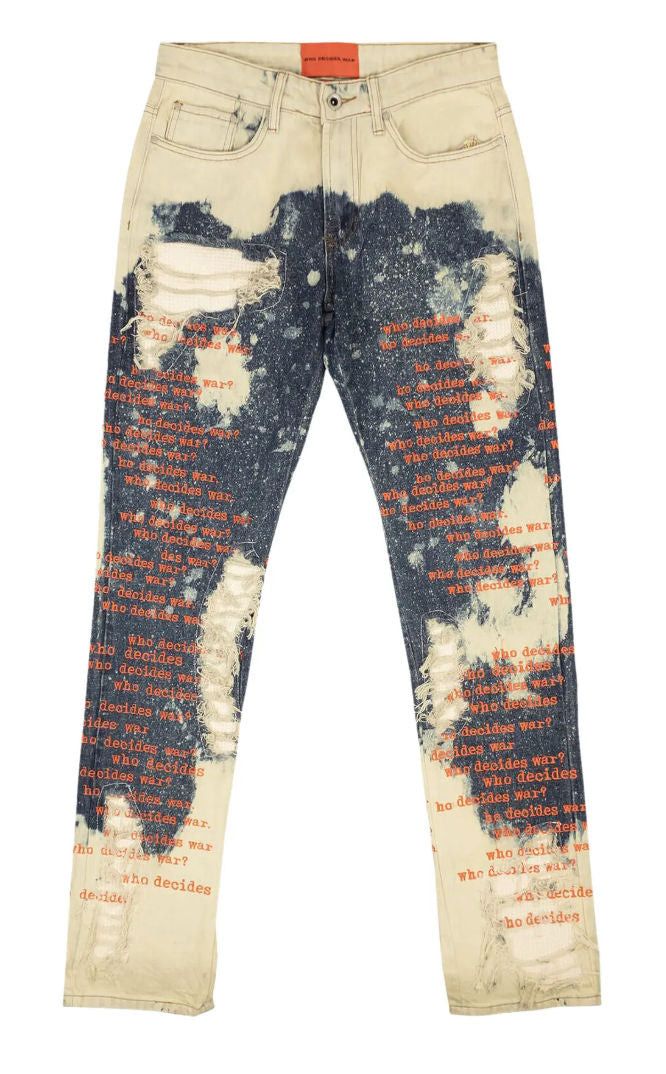 Who Decides War Bleached Scripture Jeans "Bleach" Size US 34 / EU 50 - 1 Preview