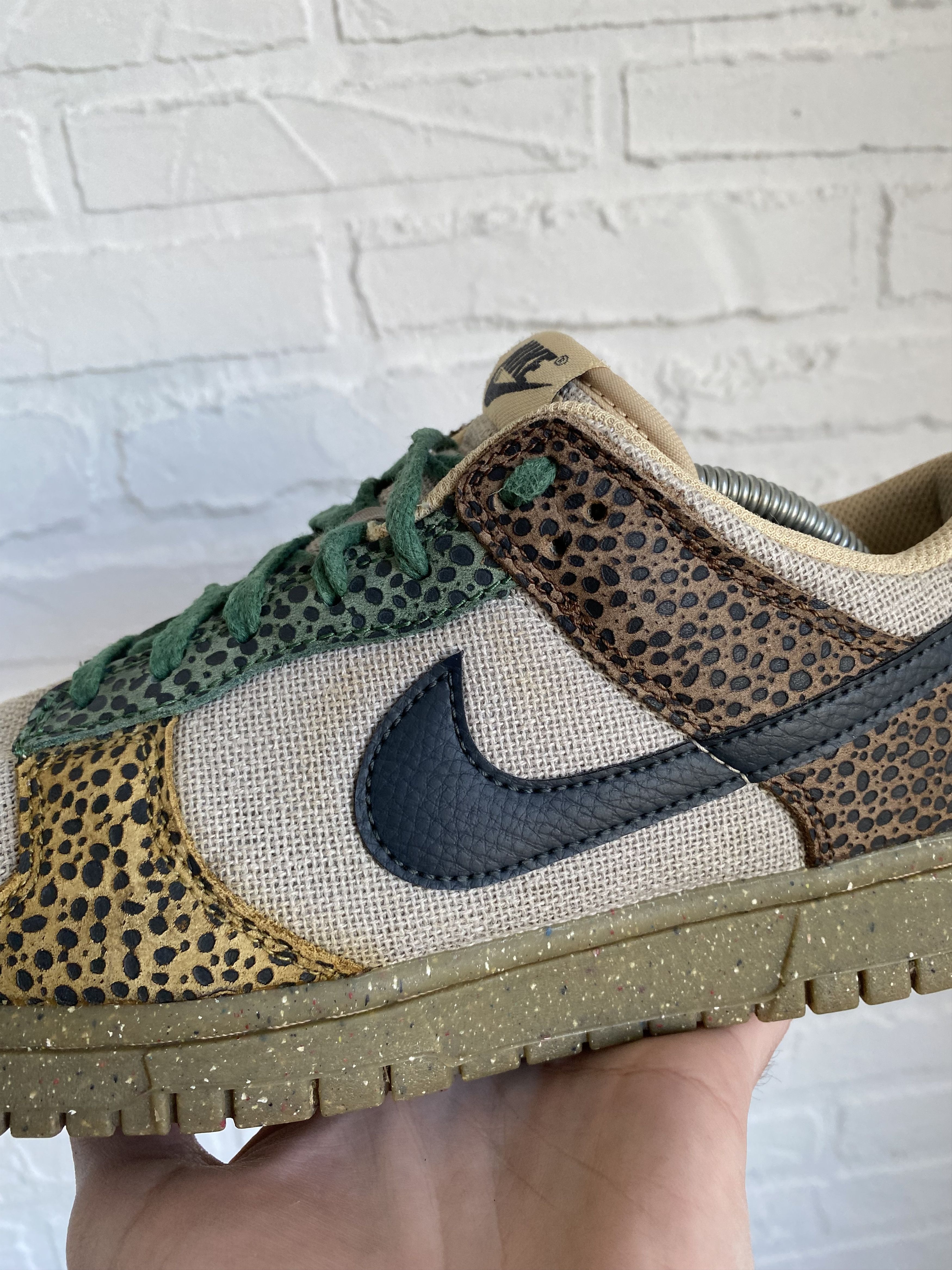 Nike Nike Dunk Low Safari Golden Moss Size US 9 / EU 42 - 3 Thumbnail