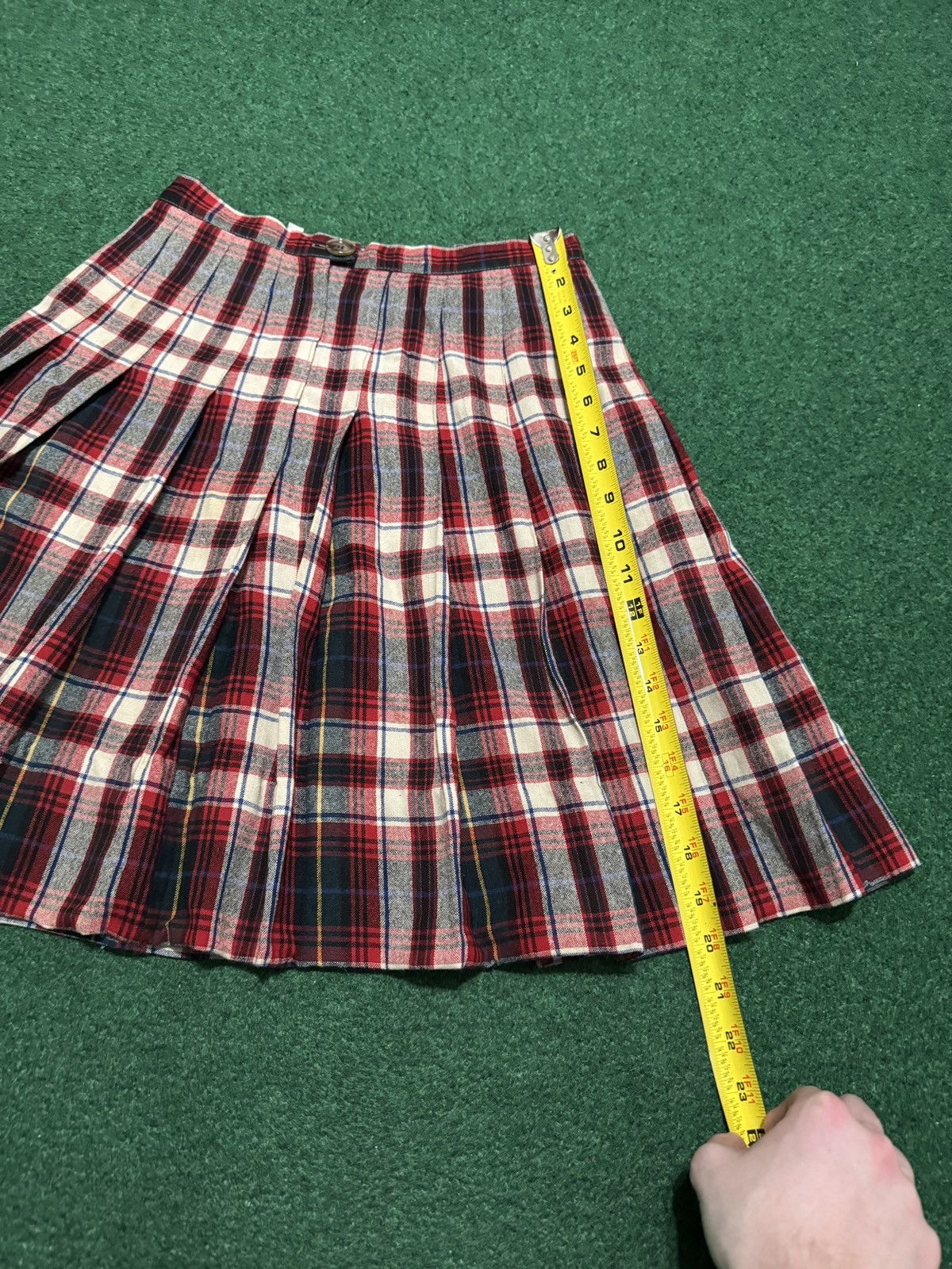 Vintage Vintage Plaid Wool Blend 50s 60s Plaid Small Pleated Skirt Size 26" / US 2 / IT 38 - 9 Thumbnail