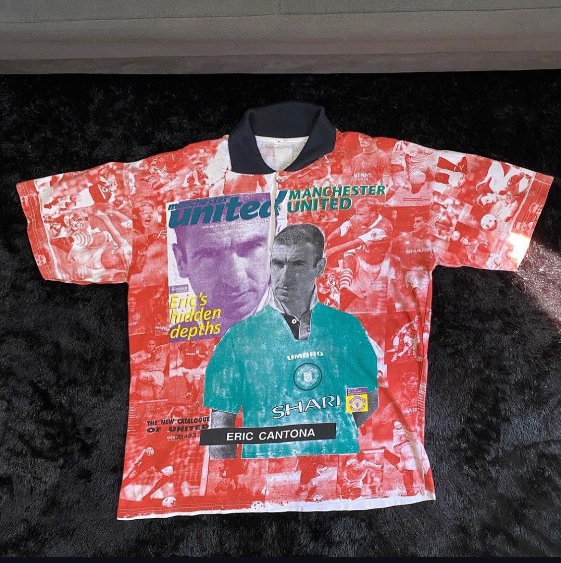 Vintage Vintage Eric cantona 90s Manchester United Bootleg style Size US XL / EU 56 / 4 - 1 Thumbnail