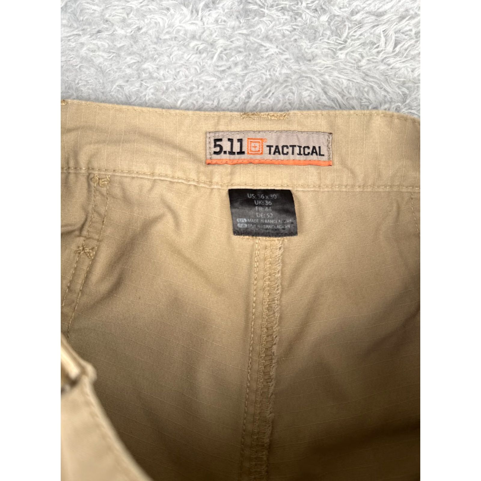 Vintage 5.11 Tactical Pants Men 36 Beige Cargo Double Knee Rip-Stop Fabric LEO EMT 36x30 Size US 36 / EU 52 - 6 Thumbnail