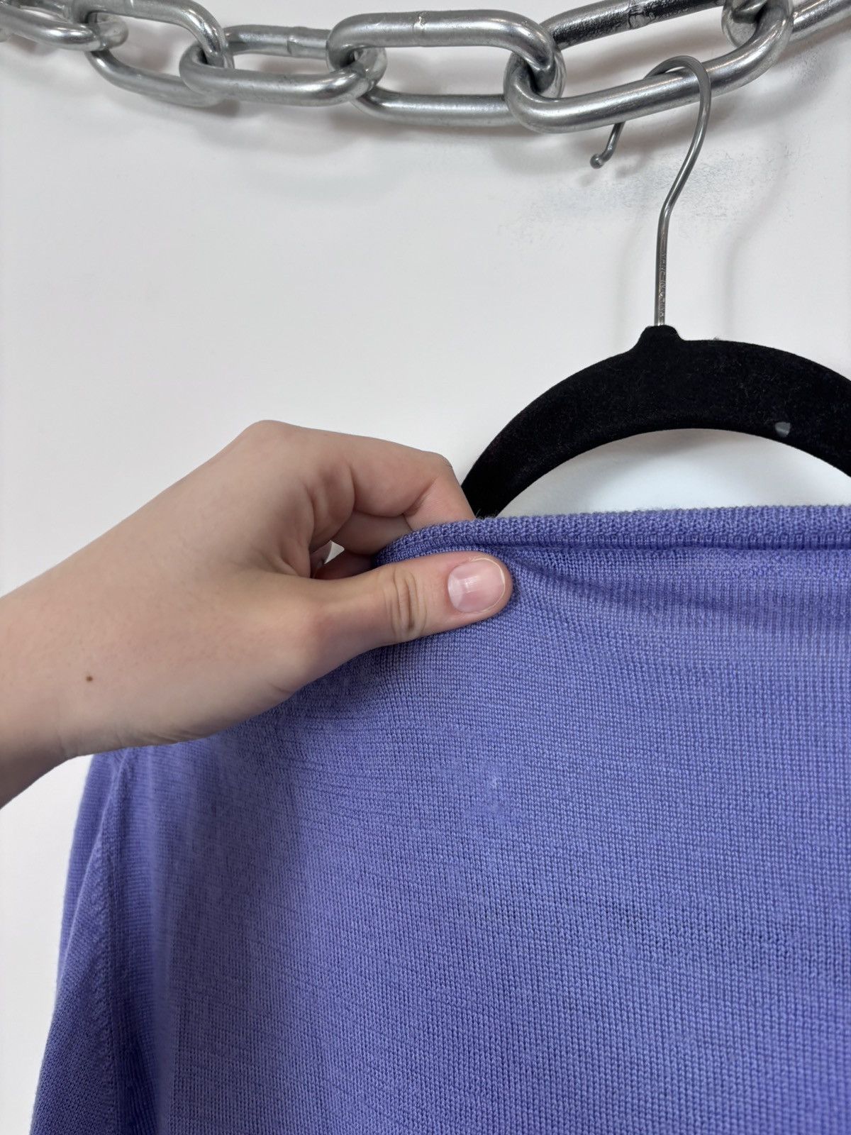 Valentino Valentino Roma Men’s Purple Blue Wool V-Neck Sweater Size US M / EU 48-50 / 2 - 21 Thumbnail